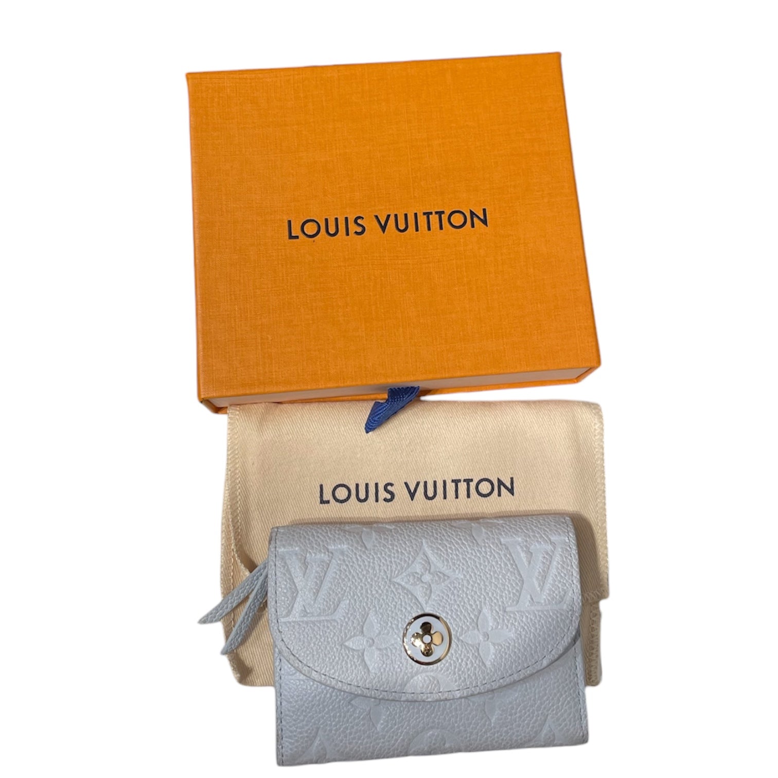 LOUIS VUITTON/Wallet/All Over Print/Leather/BLU/EMBOSSED MONOGRAM GOLD HARDWAR view 4