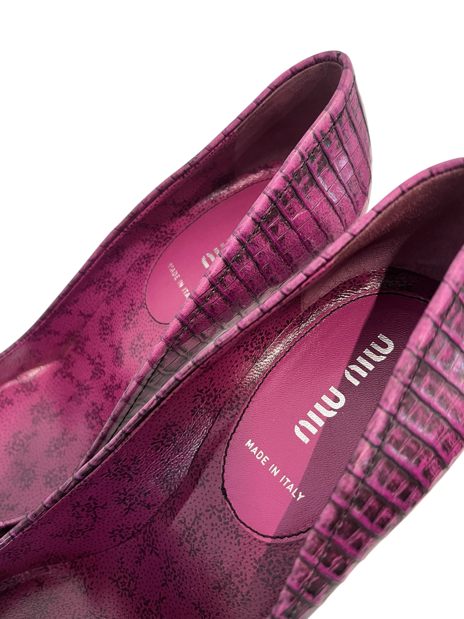 MIU MIU/Heels/EU 38.5/Leather/PPL/V-Tip/ view 3