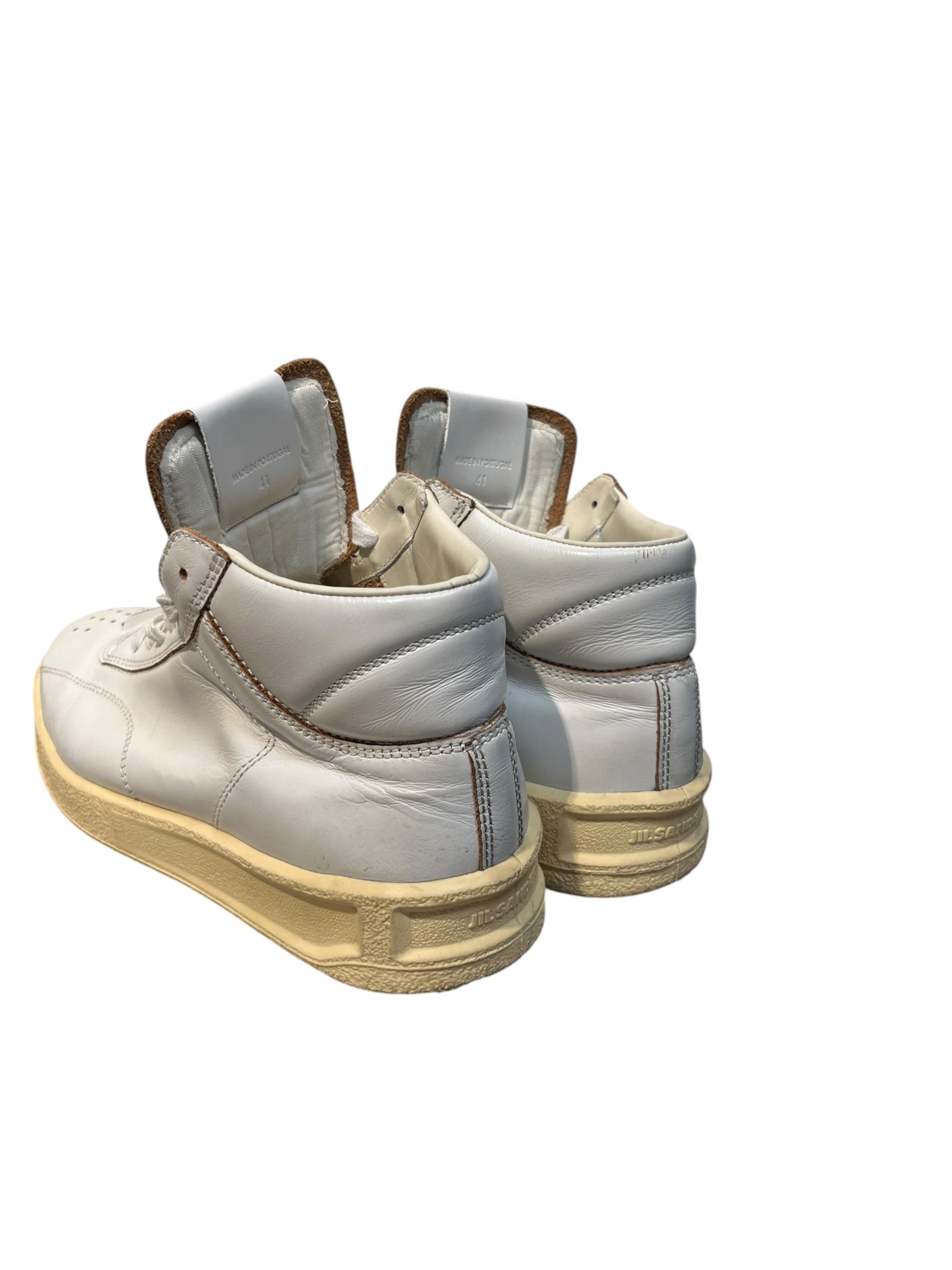JIL SANDER/Hi-Sneakers/US 8.5/Leather/WHT/ view 2
