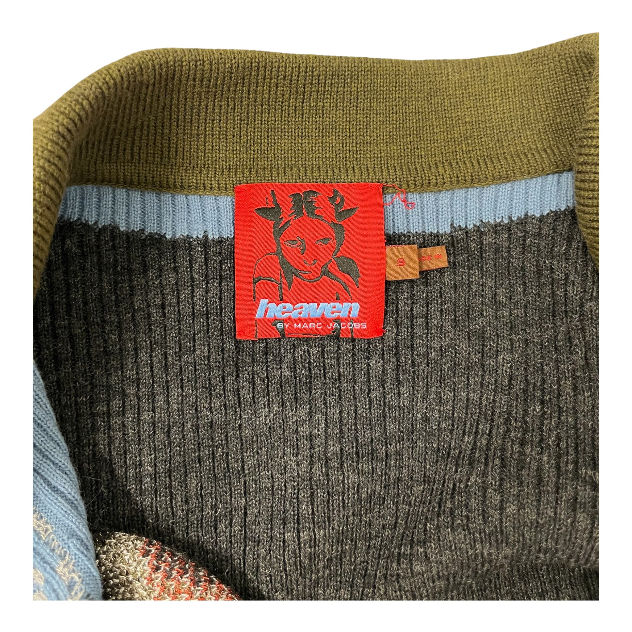 Heaven By Marc Jacobs/Sweater/S/Stripe/Wool/GRY/GRAPHIC PRINT ALIEN view 3