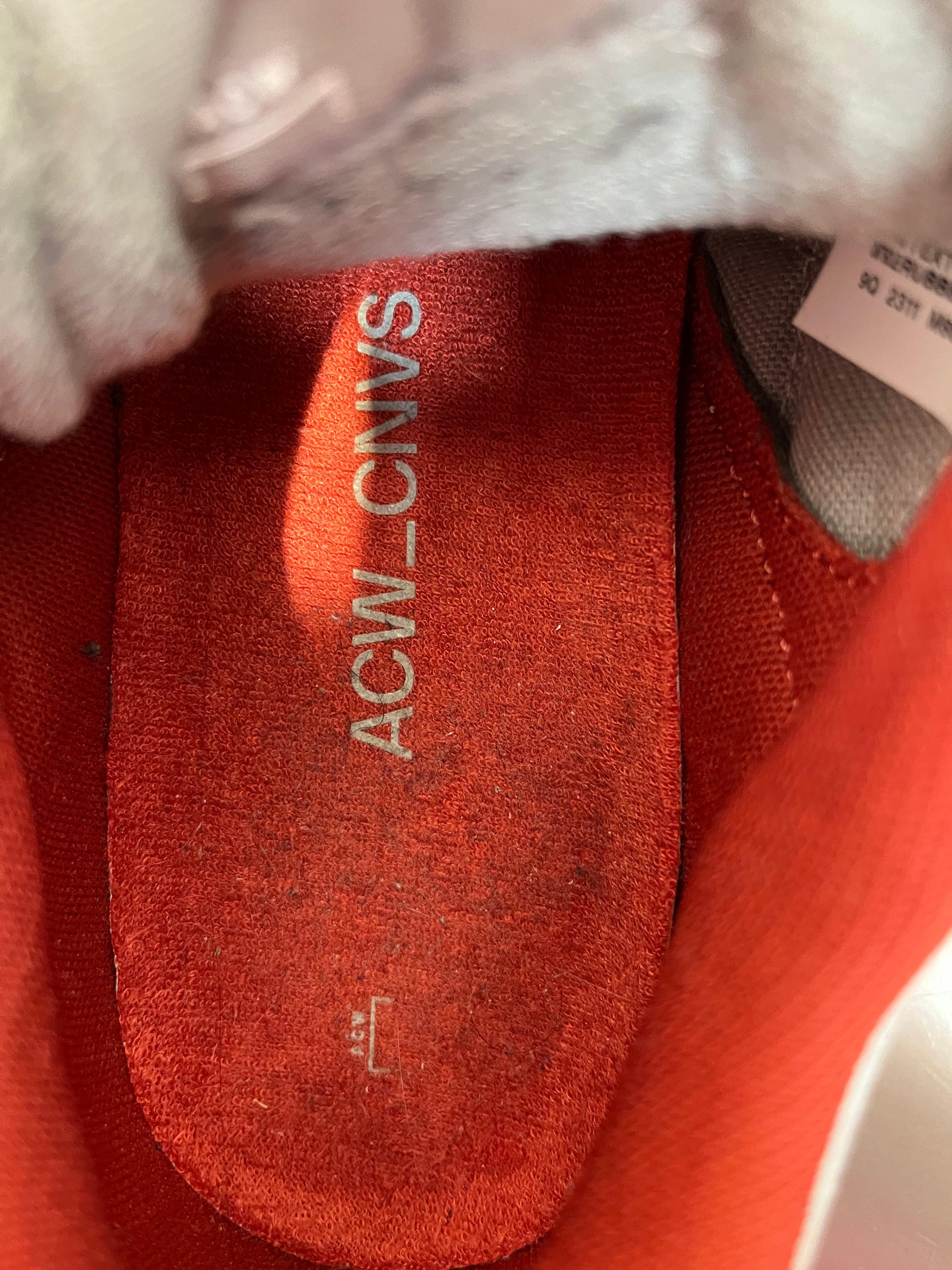 CONVERSE/A-COLD-WALL/Low-Sneakers/US 9/Cotton/GRY/red interior 'ACW_CNVS' view 3