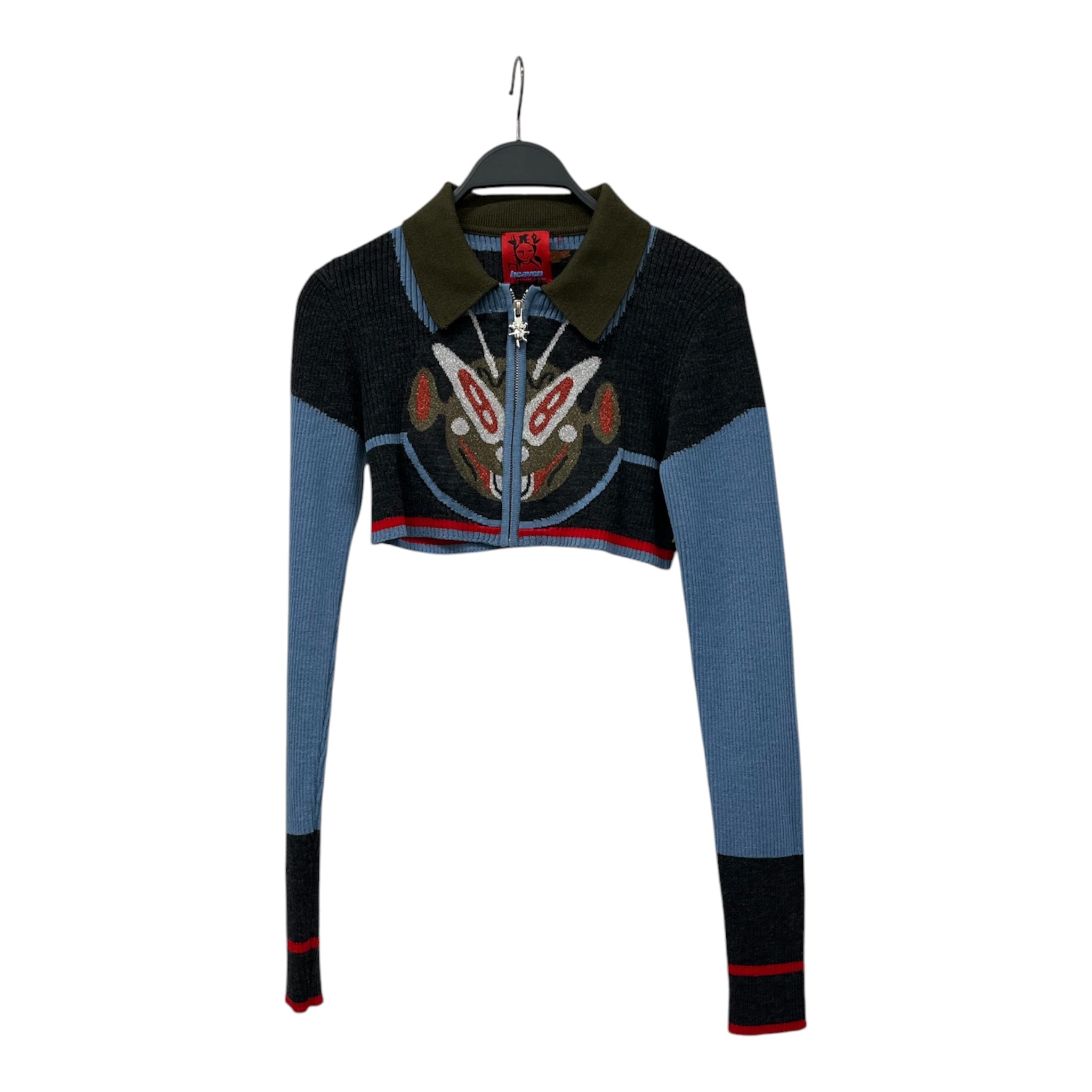 Heaven By Marc Jacobs/Sweater/S/Stripe/Wool/GRY/GRAPHIC PRINT ALIEN view 1