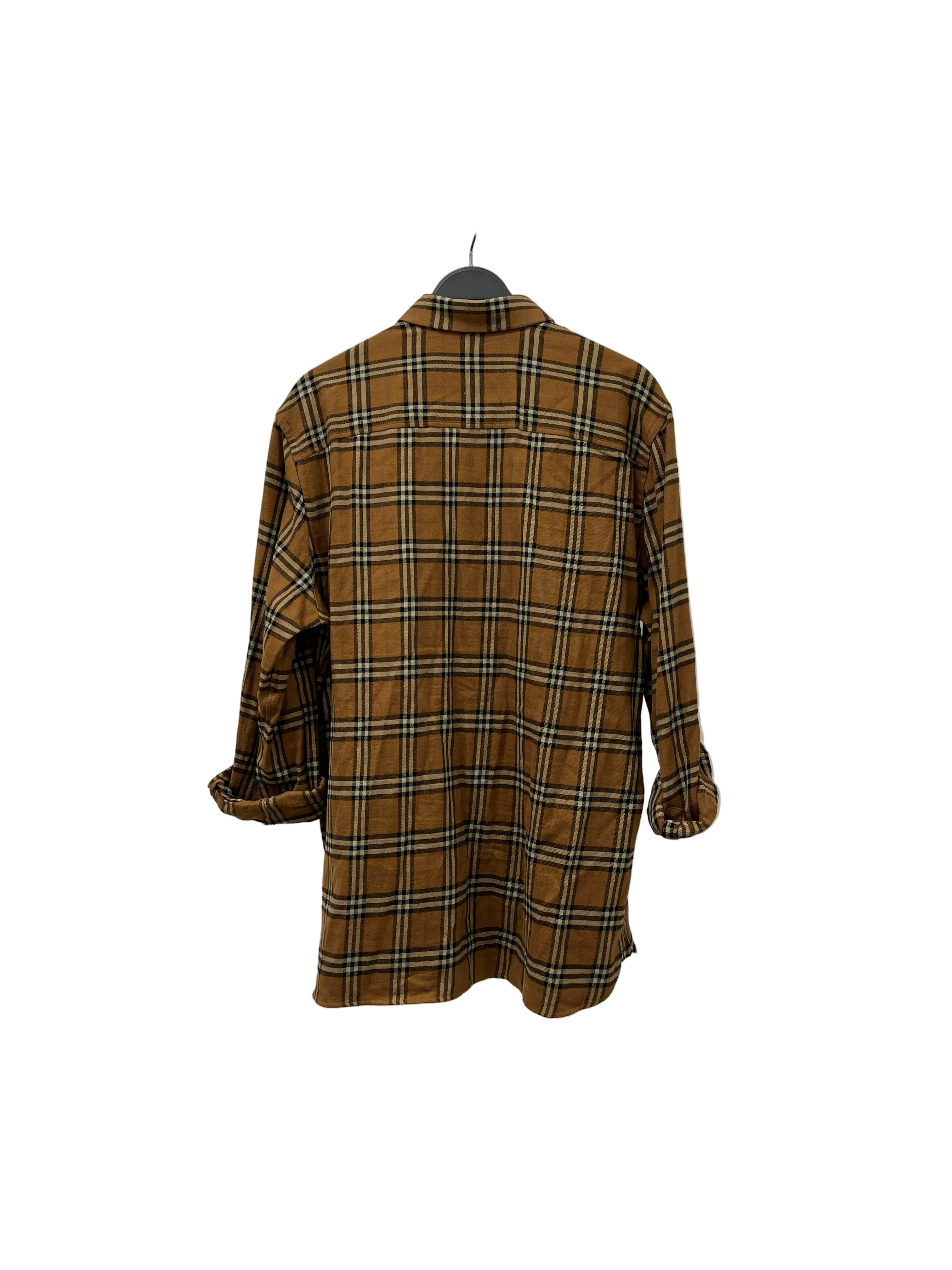 BURBERRY LONDON/LS Shirt/XL/Cotton/CML/Plaid/CAMEL COLOR BUTTON DOWN view 2