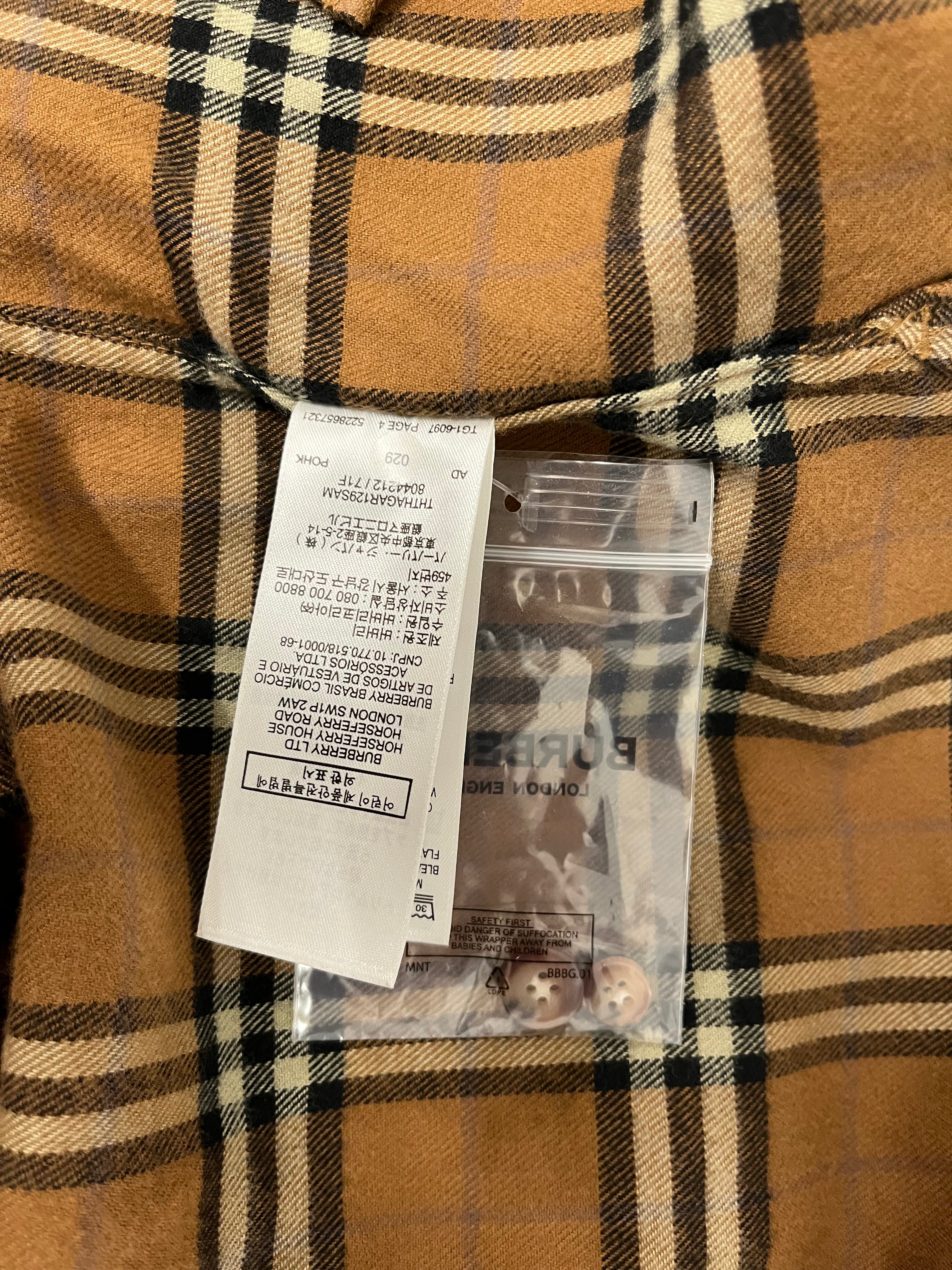 BURBERRY LONDON/LS Shirt/XL/Cotton/CML/Plaid/CAMEL COLOR BUTTON DOWN view 4
