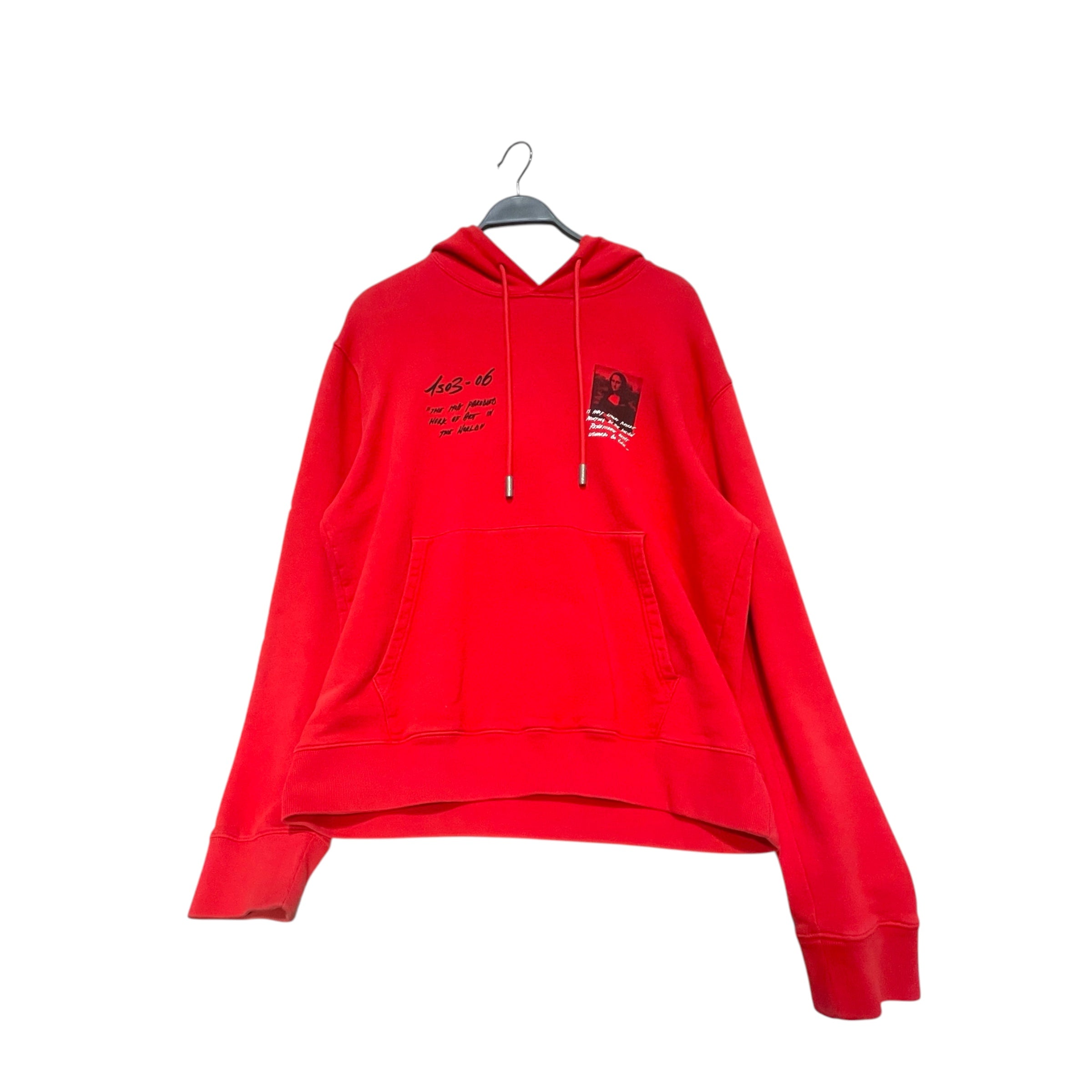 OFF-WHITE/Hoodie/XL/Graphic/Cotton/RED/Mona Lisa Graphic Print 2019 view 1