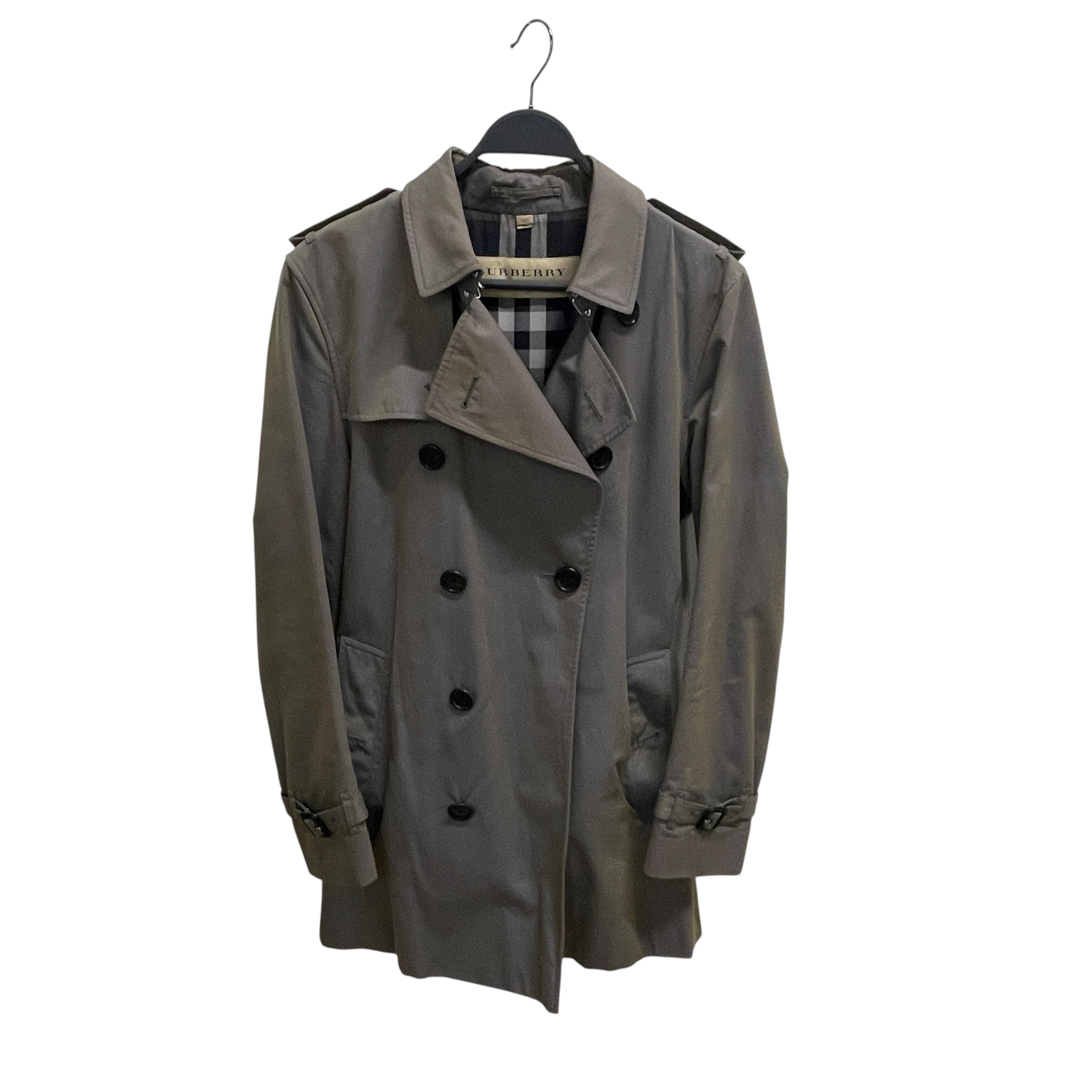 BURBERRY LONDON/Coat/48/Cotton/GRY/PLAID LINING view 1