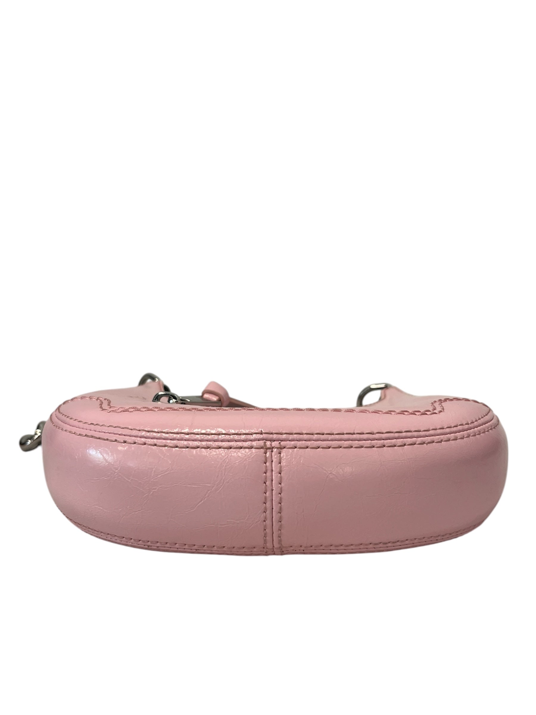 MARC JACOBS/Bag/Leather/PNK/MINI CRESCENT CRINKLE view 3