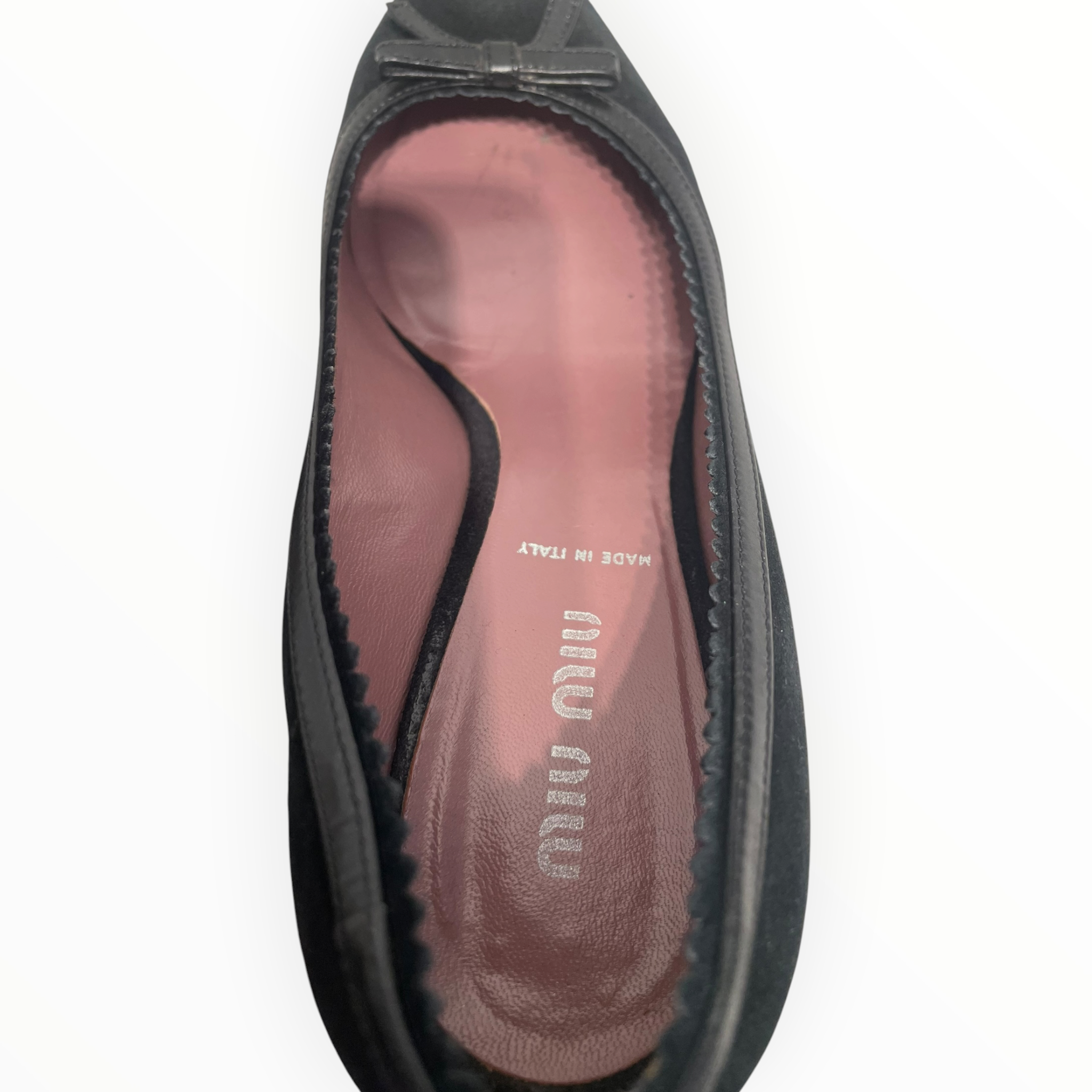 MIU MIU/Heels/EU 35.5/Suede/BLK/LOW BOW HEELS view 3