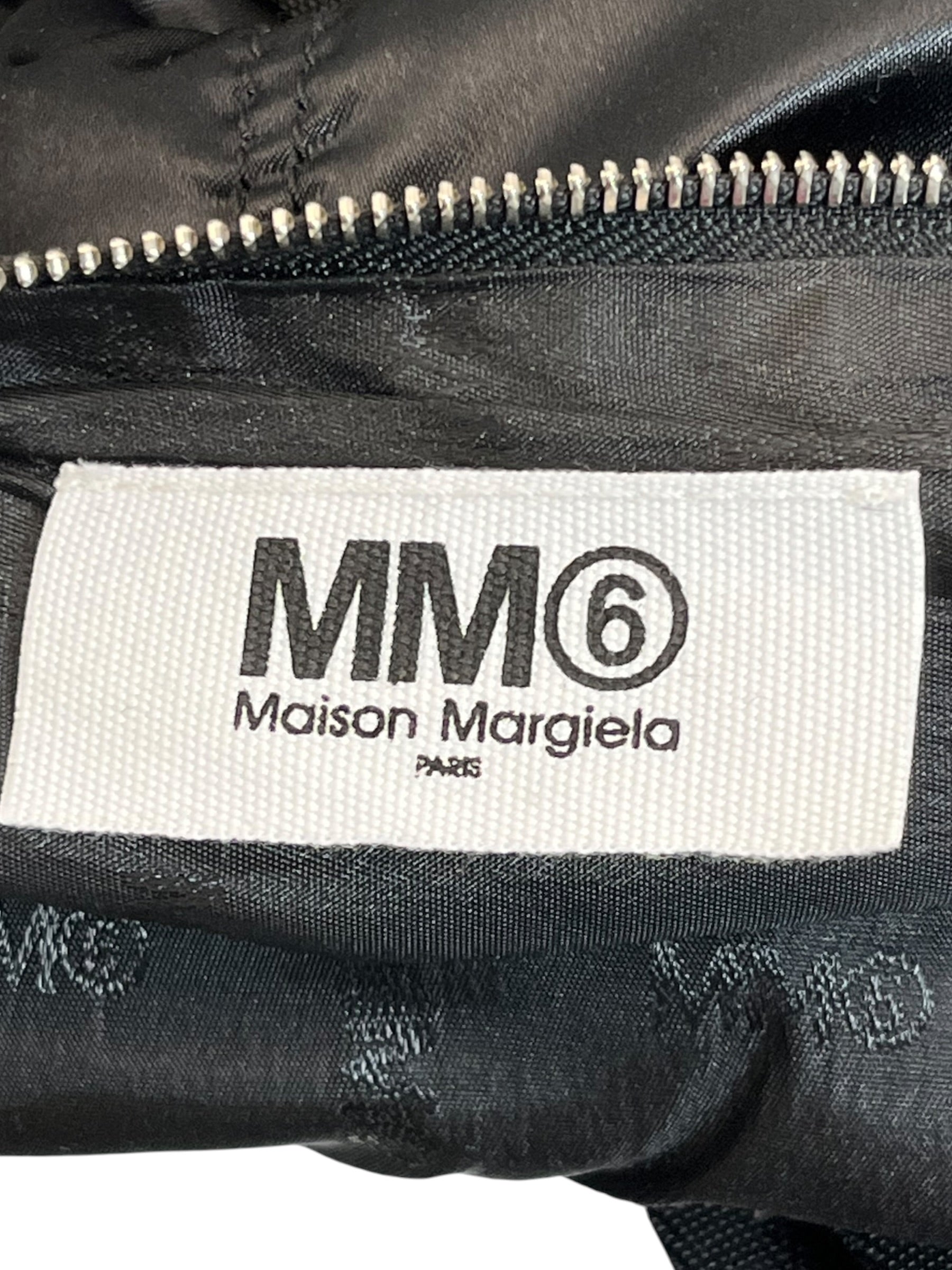 MM6/Cross Body Bag/Polyester/BLK/creased safety belt bag view 3