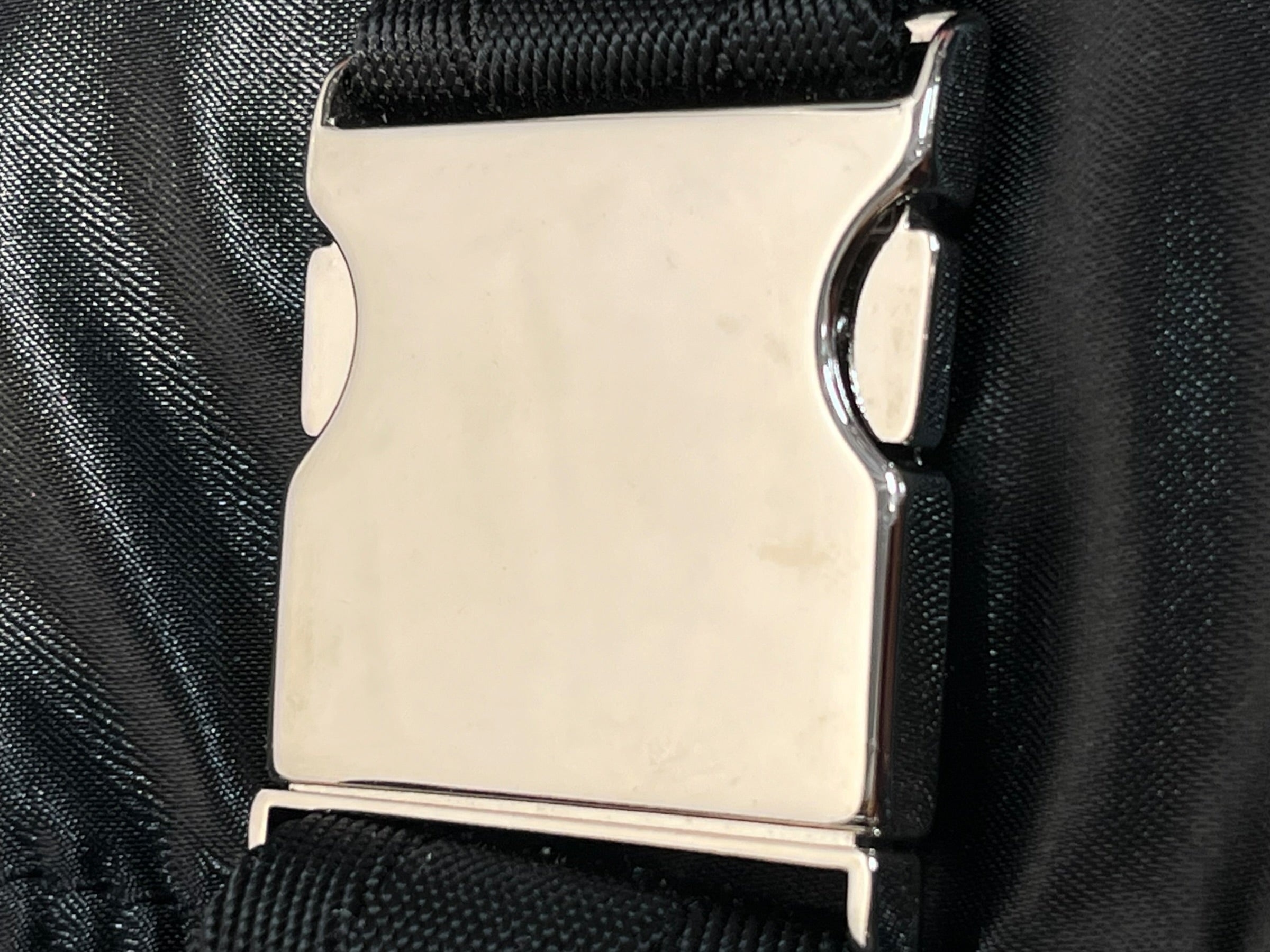 MM6/Cross Body Bag/Polyester/BLK/creased safety belt bag view 5