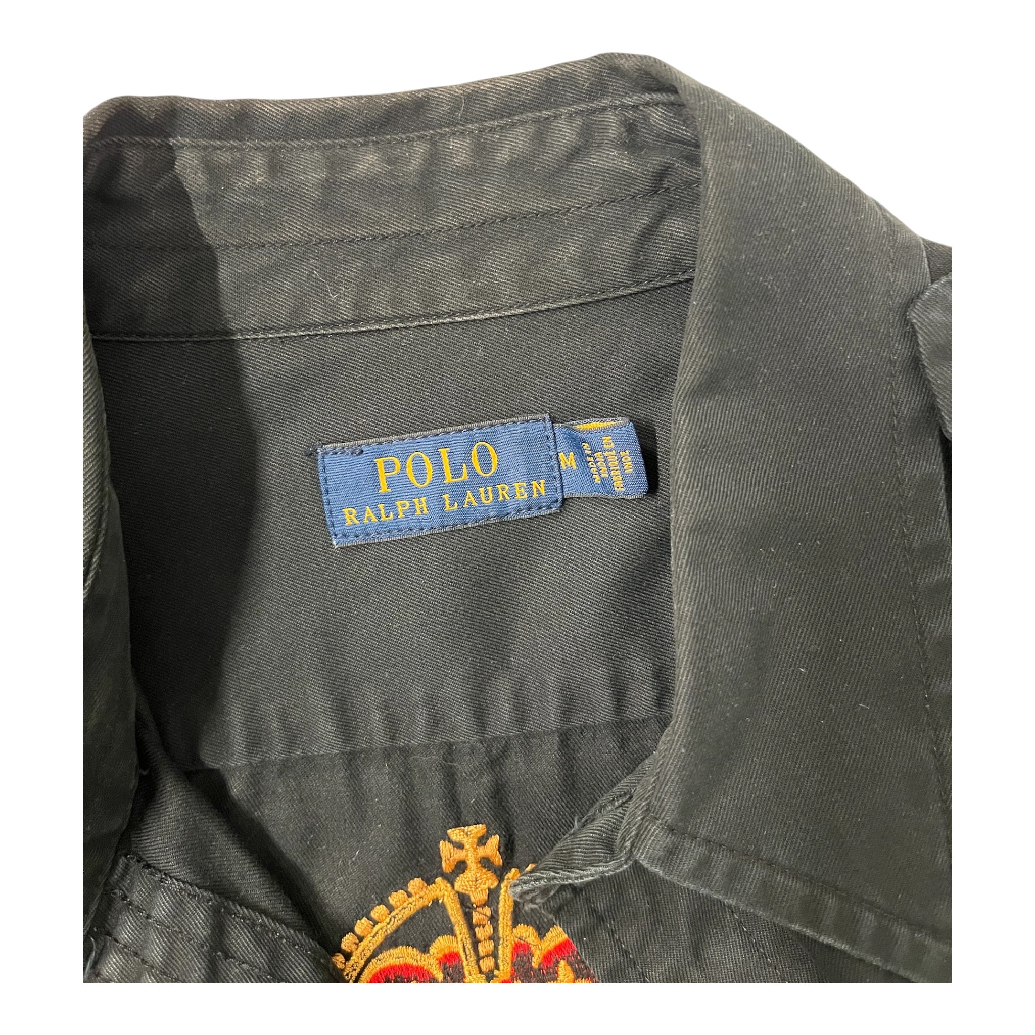 POLO RALPH LAUREN/Shirt/M/Cotton/BLK/PATCHES view 3
