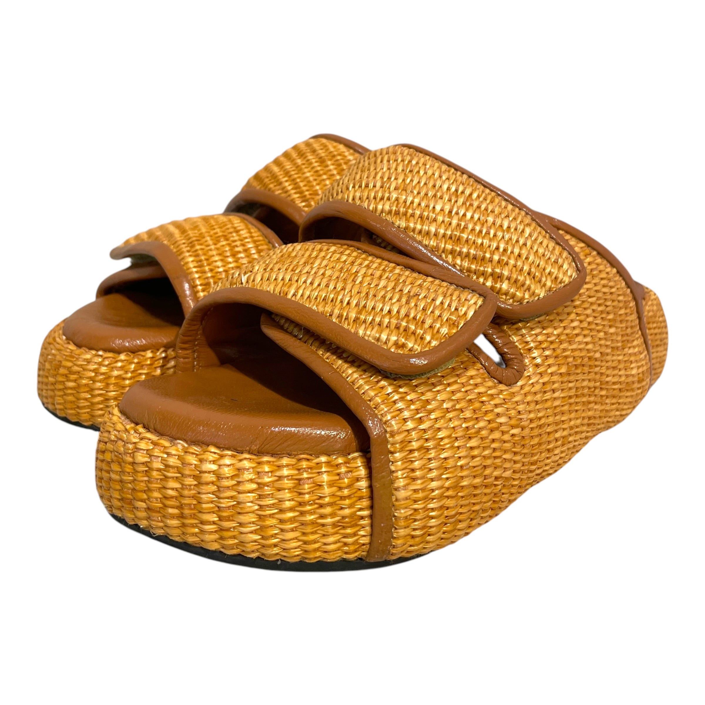 SIMON MILLER/Sandals/EU 38/Leather/BEG/Slip-on/Cro Platform Slide Sandal view 4