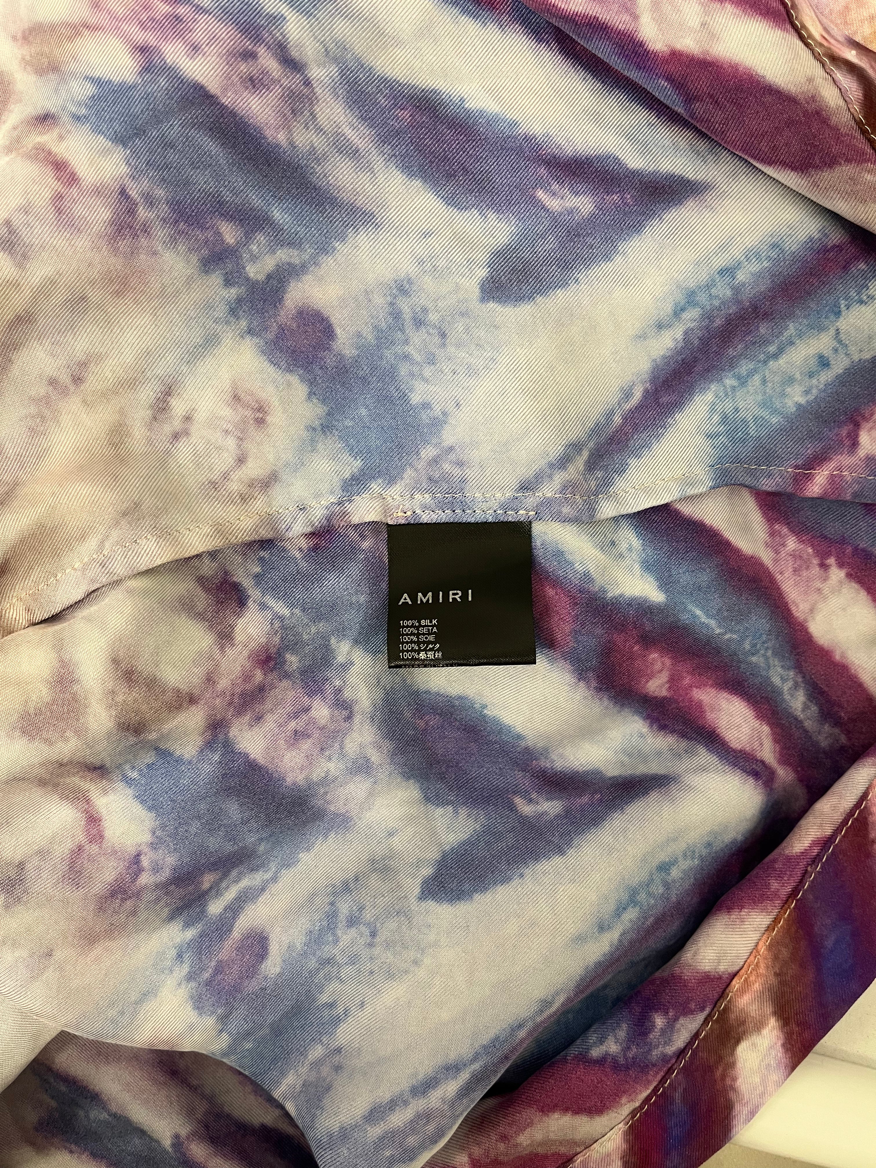 AMIRI/SS Shirt/XXL/Silk/MLT/All Over Print/TIE DYE SILK BOWLING SHIRT view 4