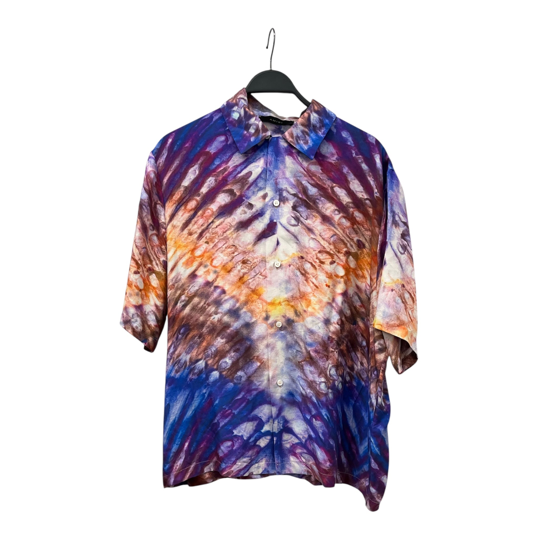 AMIRI/SS Shirt/XXL/Silk/MLT/All Over Print/TIE DYE SILK BOWLING SHIRT view 1