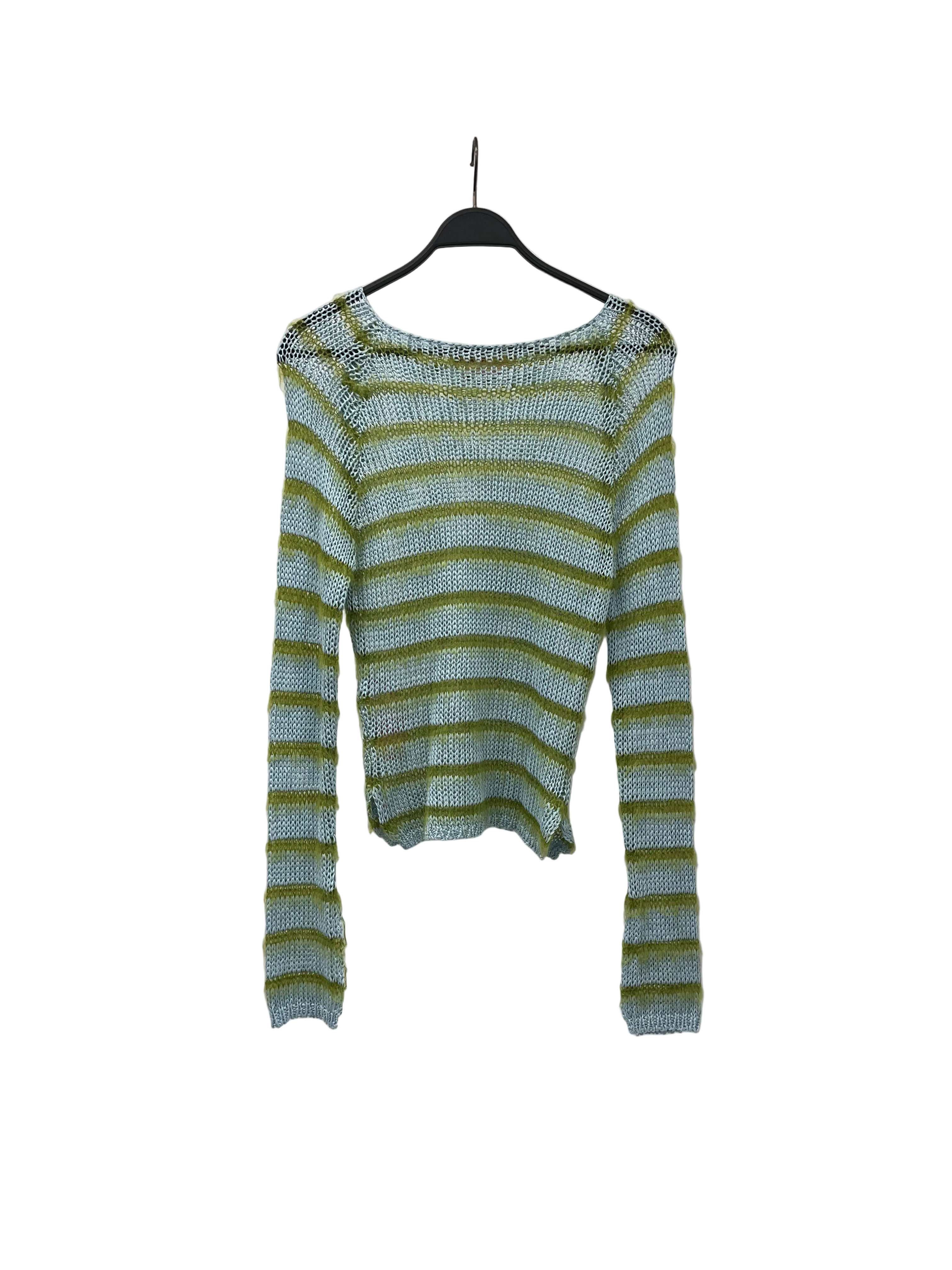 MARNI/Sweater/42/Stripe/Cotton/BLU/STRIPED BRUSHED SWEATER view 2