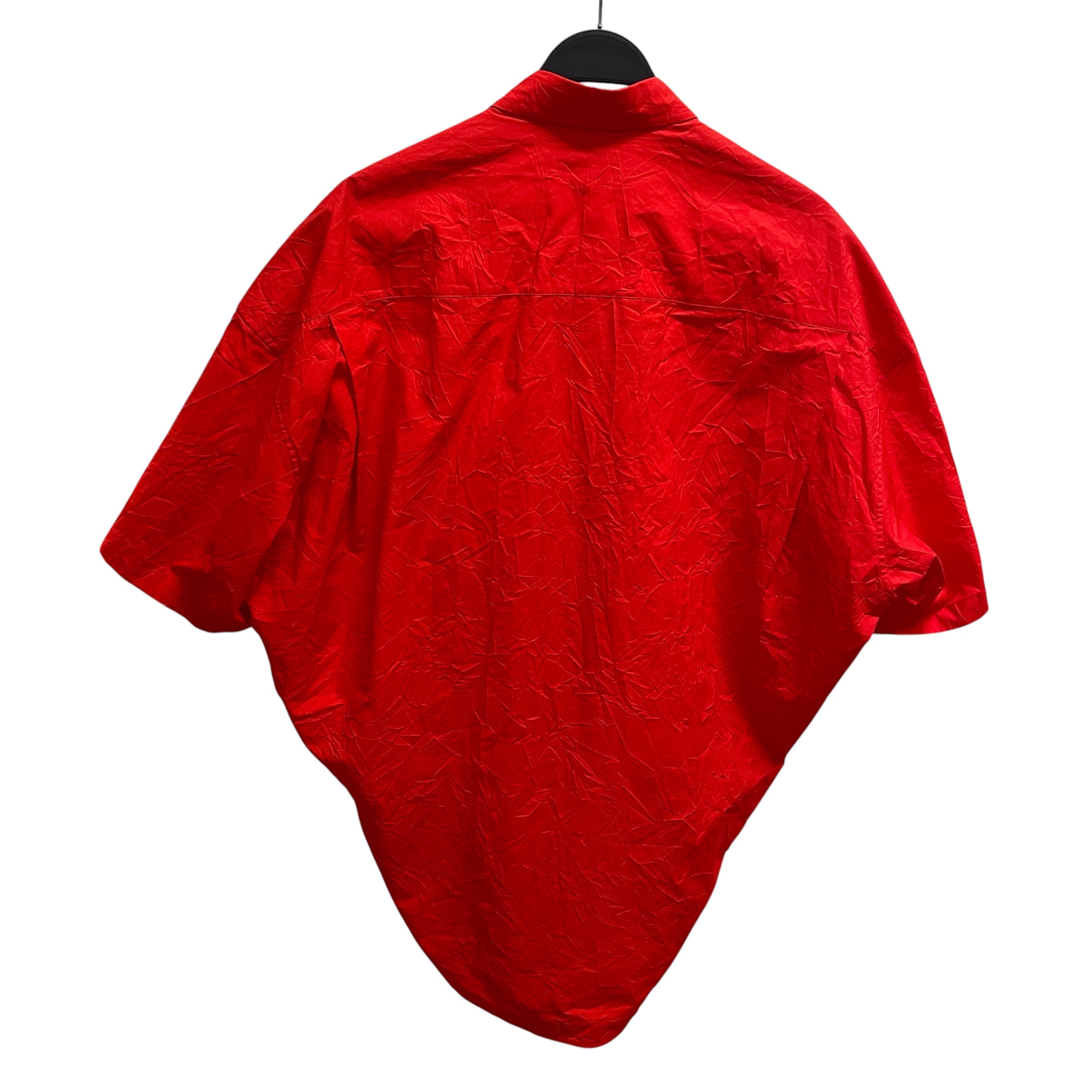 BALENCIAGA/SS Shirt/39/Cotton/RED/balenciaga pckt fnt logo view 2