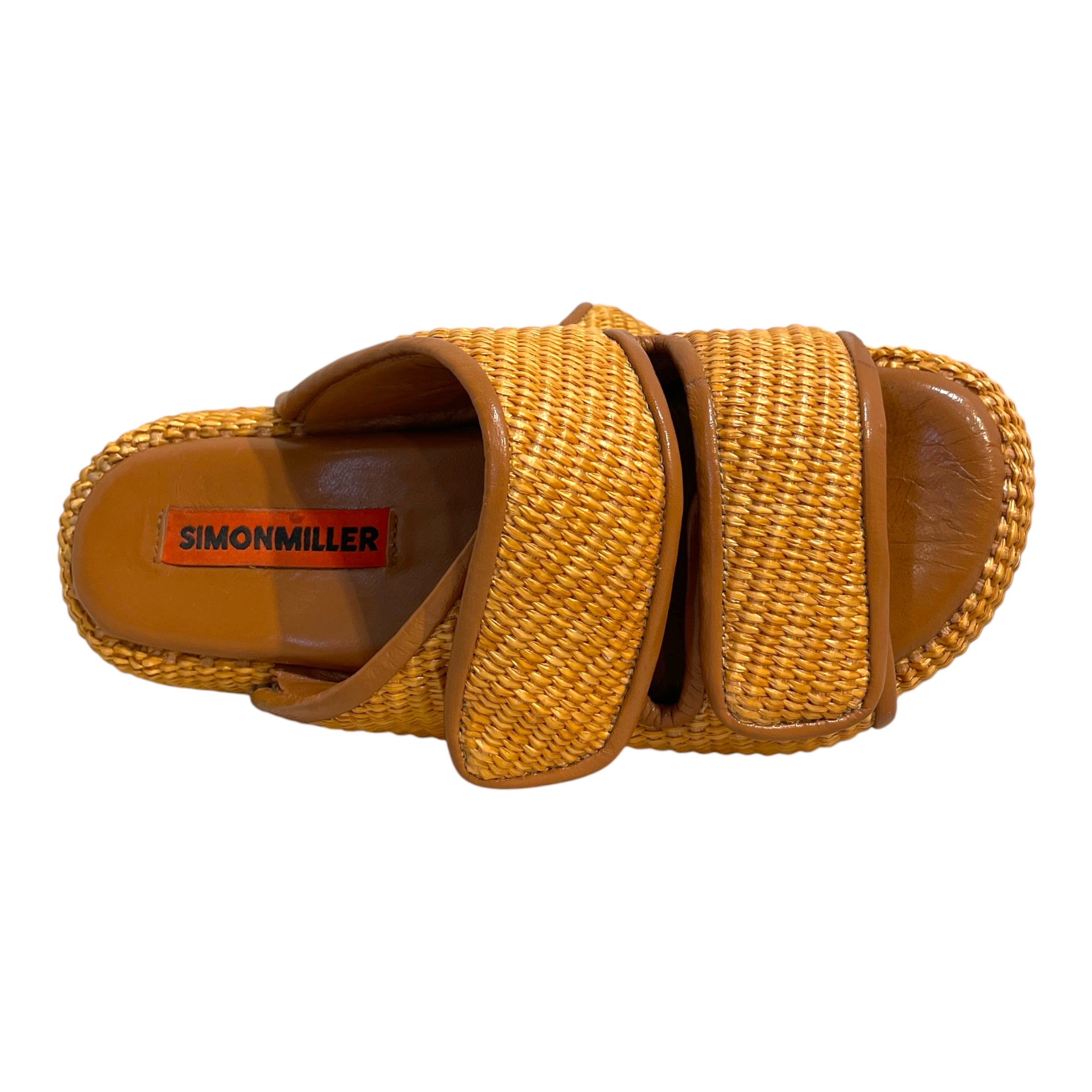 SIMON MILLER/Sandals/EU 38/Leather/BEG/Slip-on/Cro Platform Slide Sandal view 5