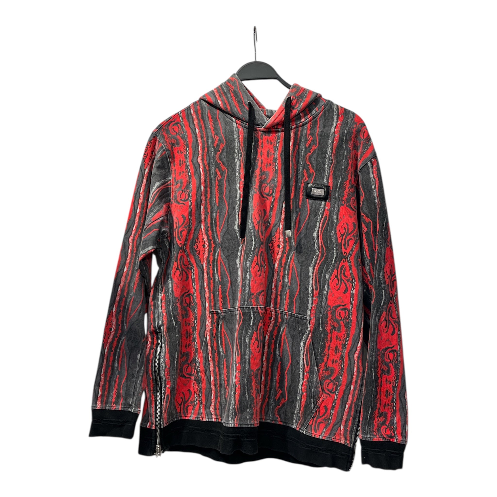 COOGI/Hoodie/L/Stripe/Cotton/RED/RED & GREY PATTERN view 1