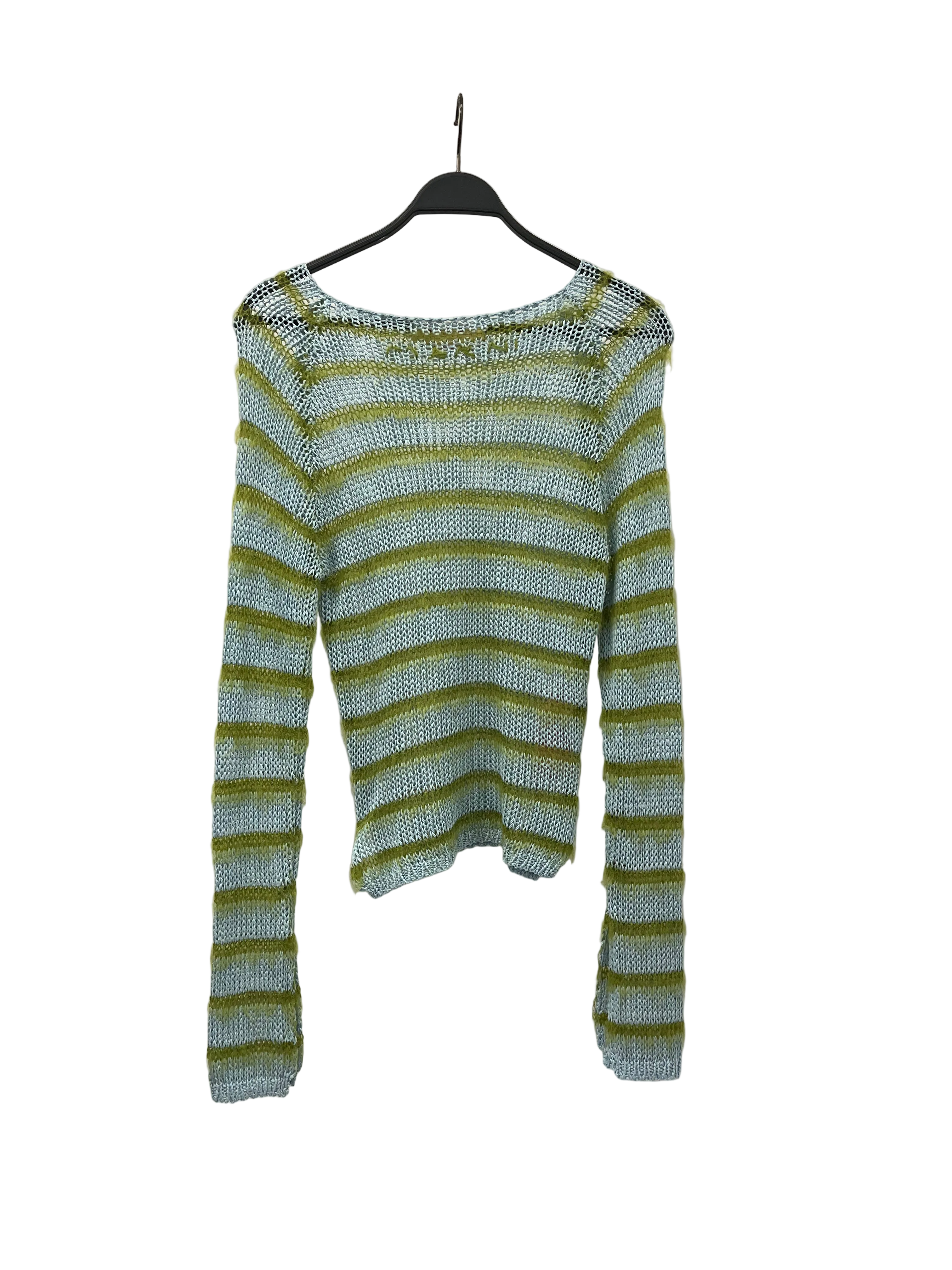 MARNI/Sweater/42/Stripe/Cotton/BLU/STRIPED BRUSHED SWEATER view 1
