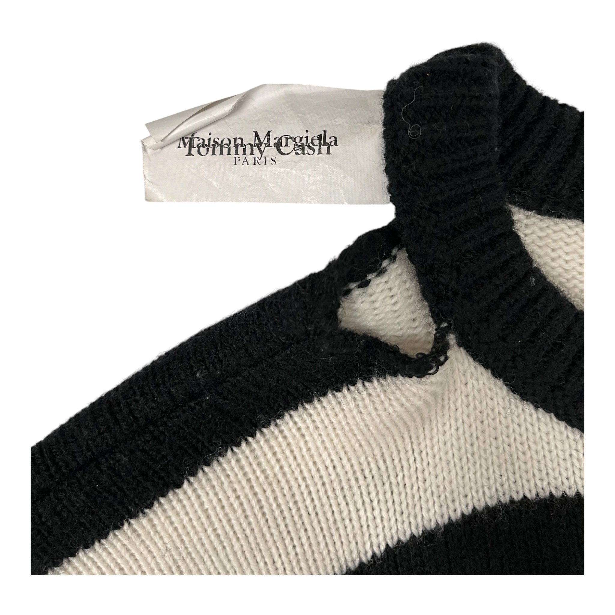 Maison Margiela/Heavy Sweater/OS/Stripe/Cotton/WHT/Oversize/STRIPED SWEATER view 4