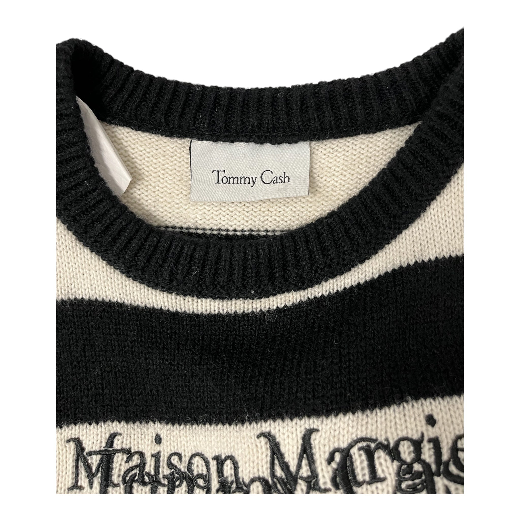 Maison Margiela/Heavy Sweater/OS/Stripe/Cotton/WHT/Oversize/STRIPED SWEATER view 3