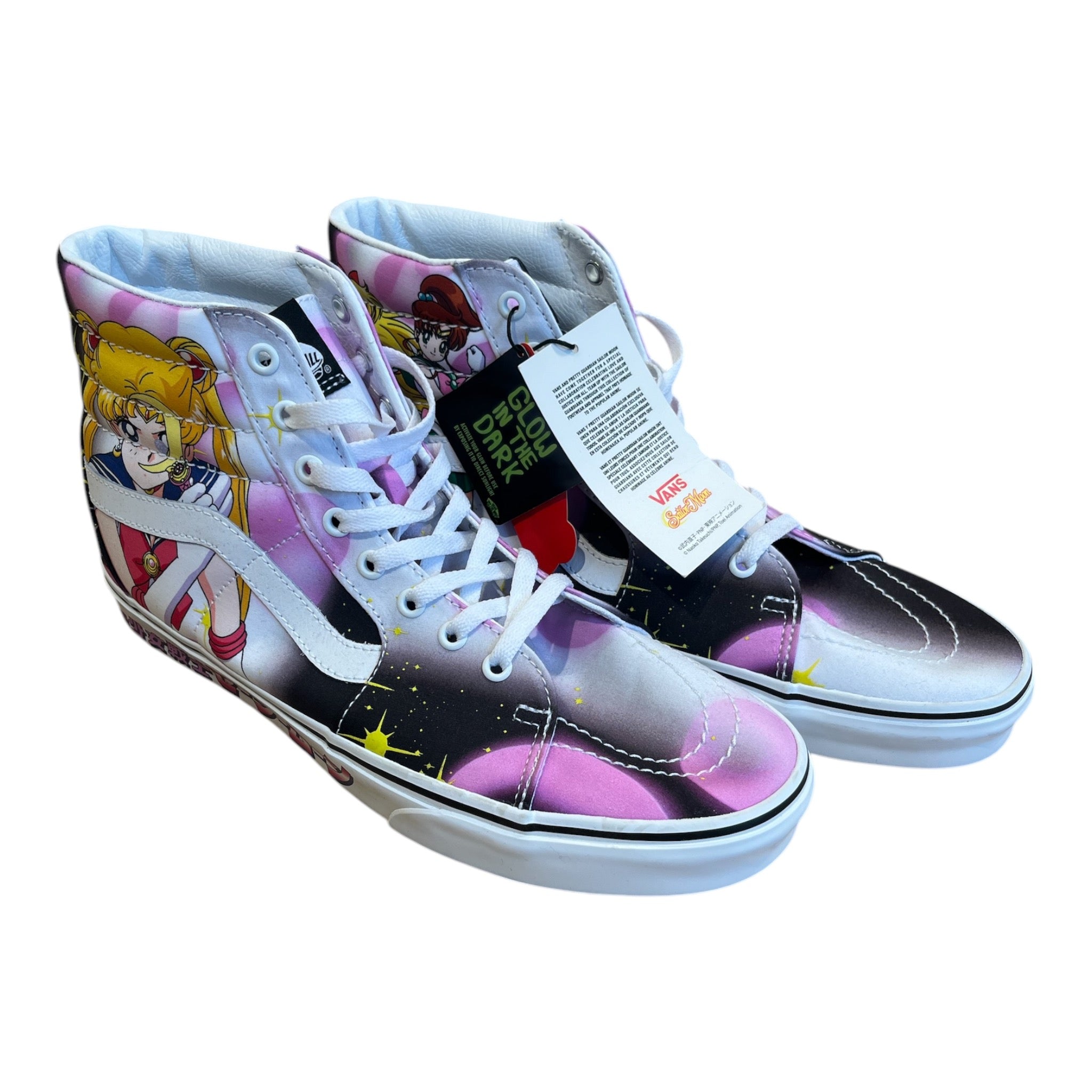 VANS/Hi-Sneakers/US 11.5/Cotton/WHT/sk8 HI SAILOR MOON view 1