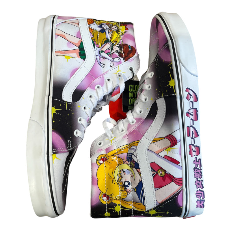 VANS/Hi-Sneakers/US 11.5/Cotton/WHT/sk8 HI SAILOR MOON