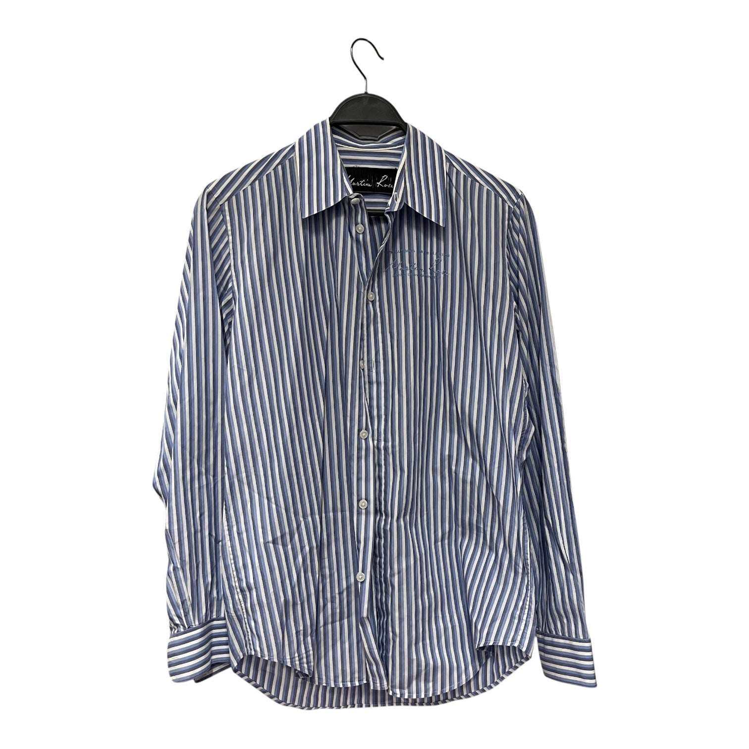 MARTINE ROSE/LS Shirt/XS/Cotton/BLU/Stripe/'90-91 WINTER COLLECTION view 2