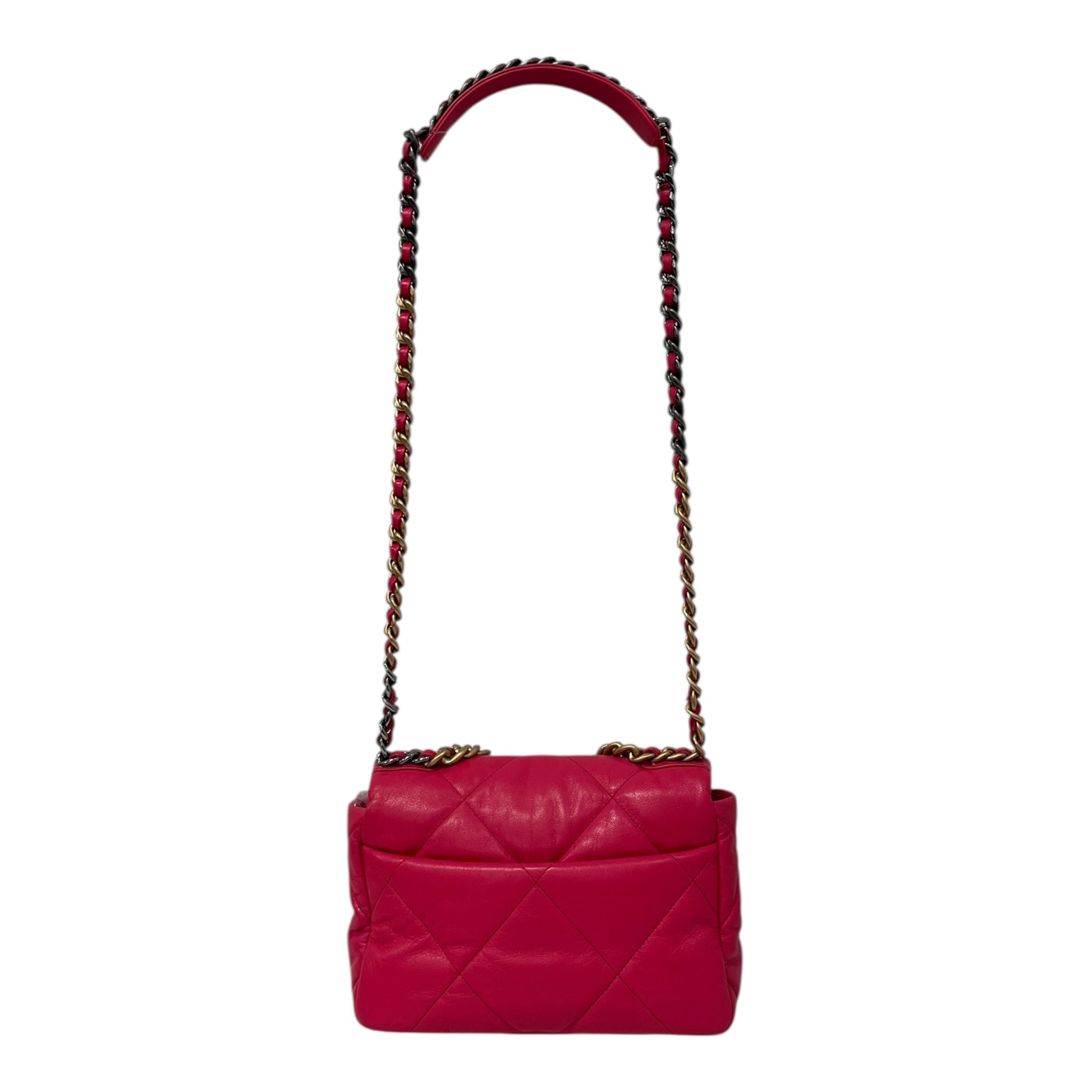 CHANEL/Hand Bag/Leather/PNK/MEDIUM 19 FLAP/30499183 view 2