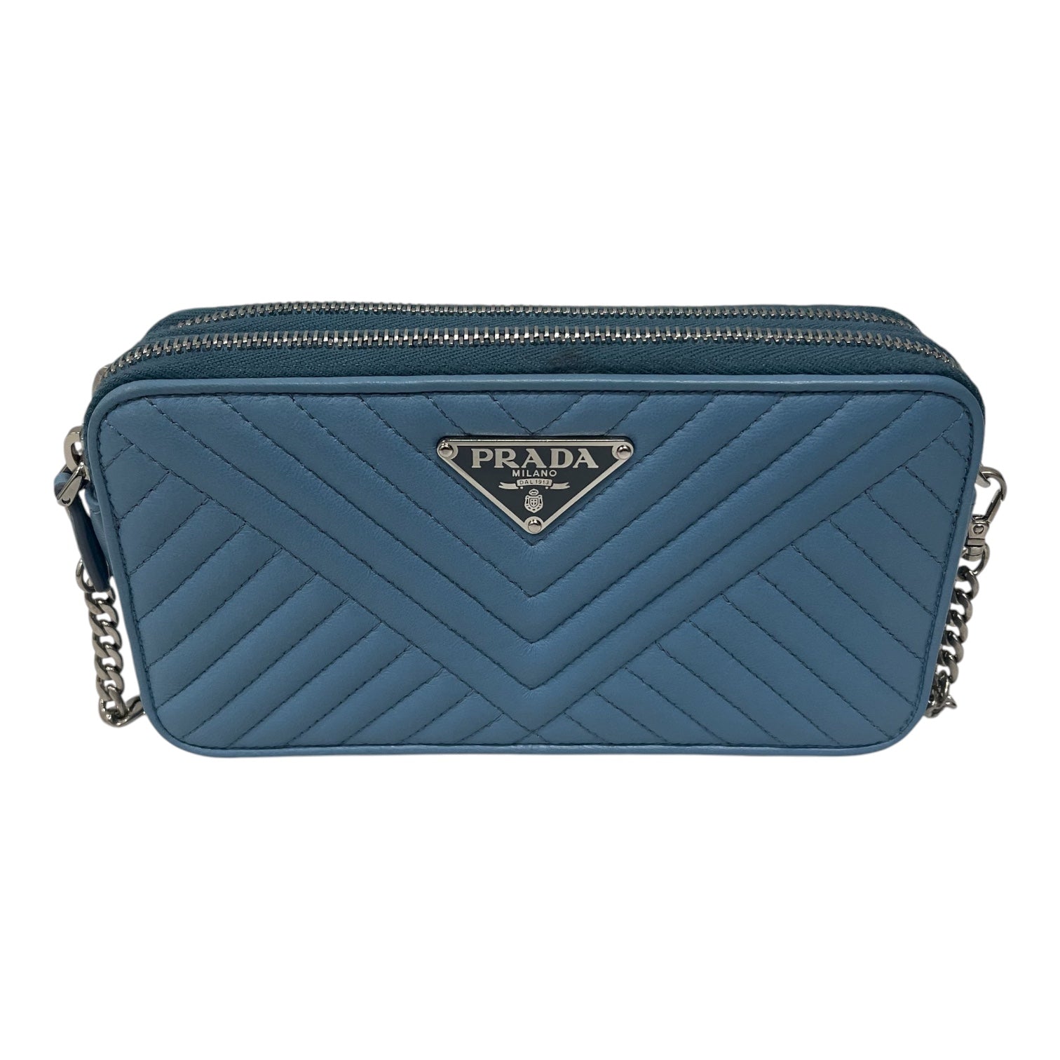 PRADA/Cross Body Bag/Leather/BLU/107 view 1