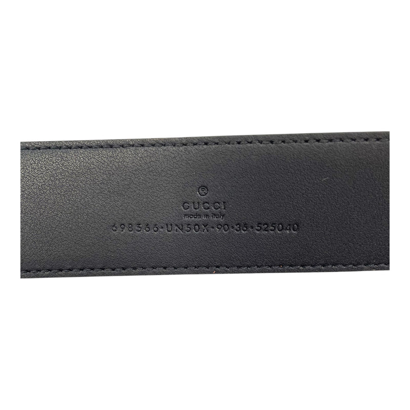 GUCCI/Belt/OS/Leather/BLK/horeshoe buckle