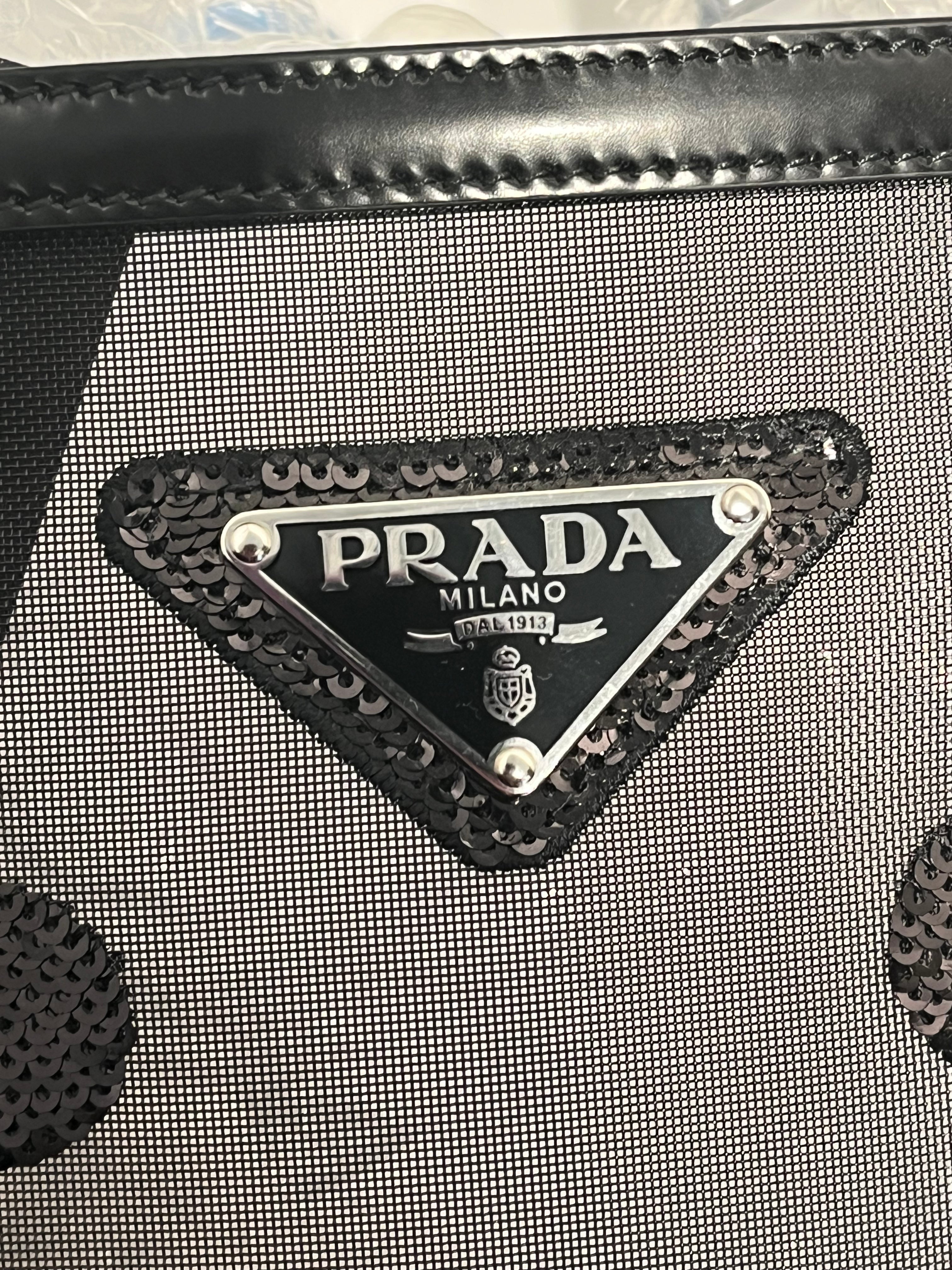 PRADA/Tote Bag/Polka dot/BLK/Polka Dot Mesh Tote view 3