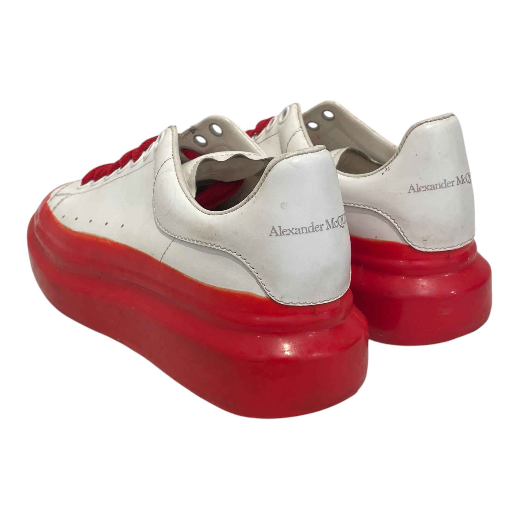 Alexander McQueen/Low-Sneakers/EU 39/WHT/Larry red dipped sole view 2