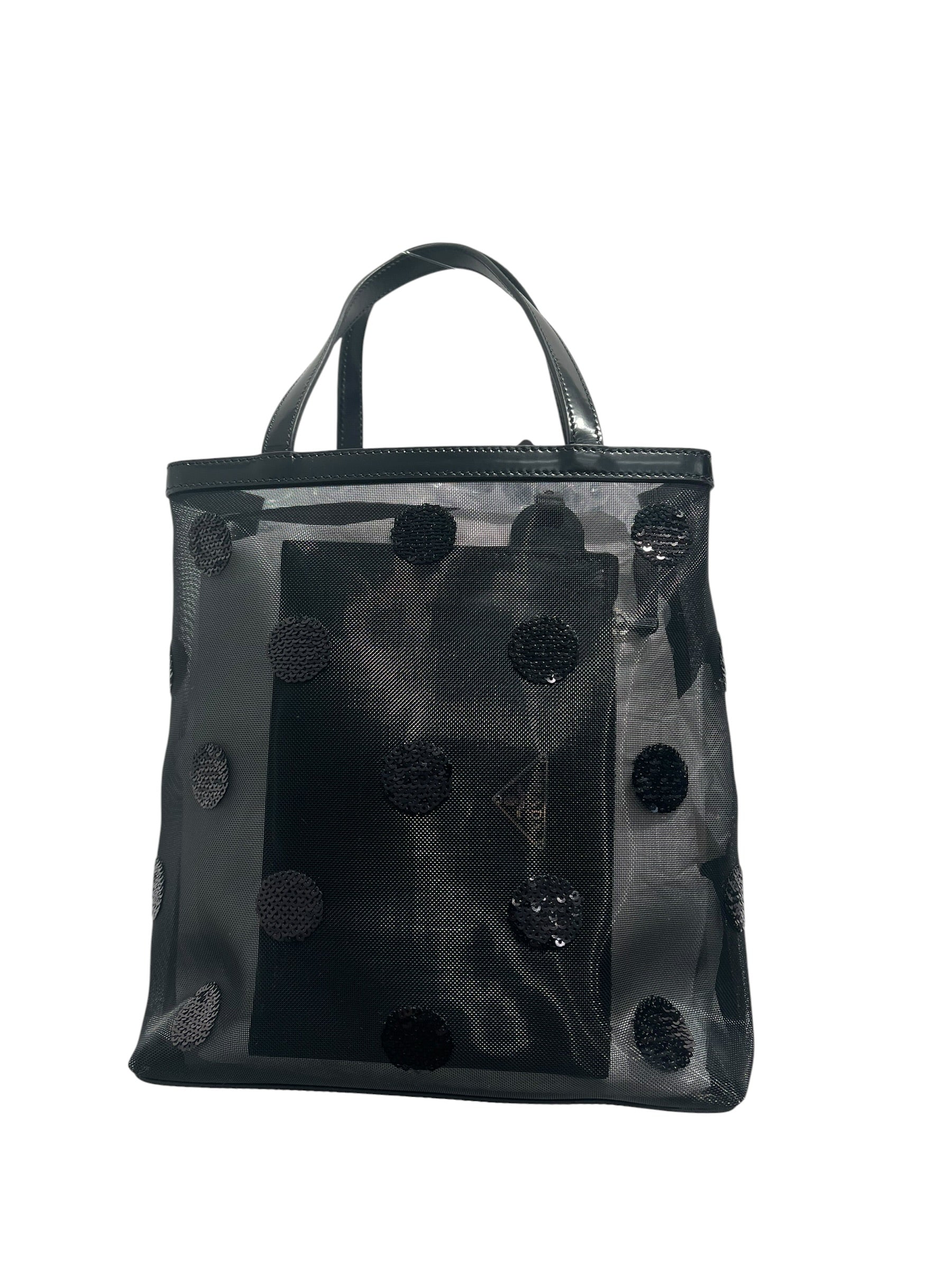PRADA/Tote Bag/Polka dot/BLK/Polka Dot Mesh Tote view 2