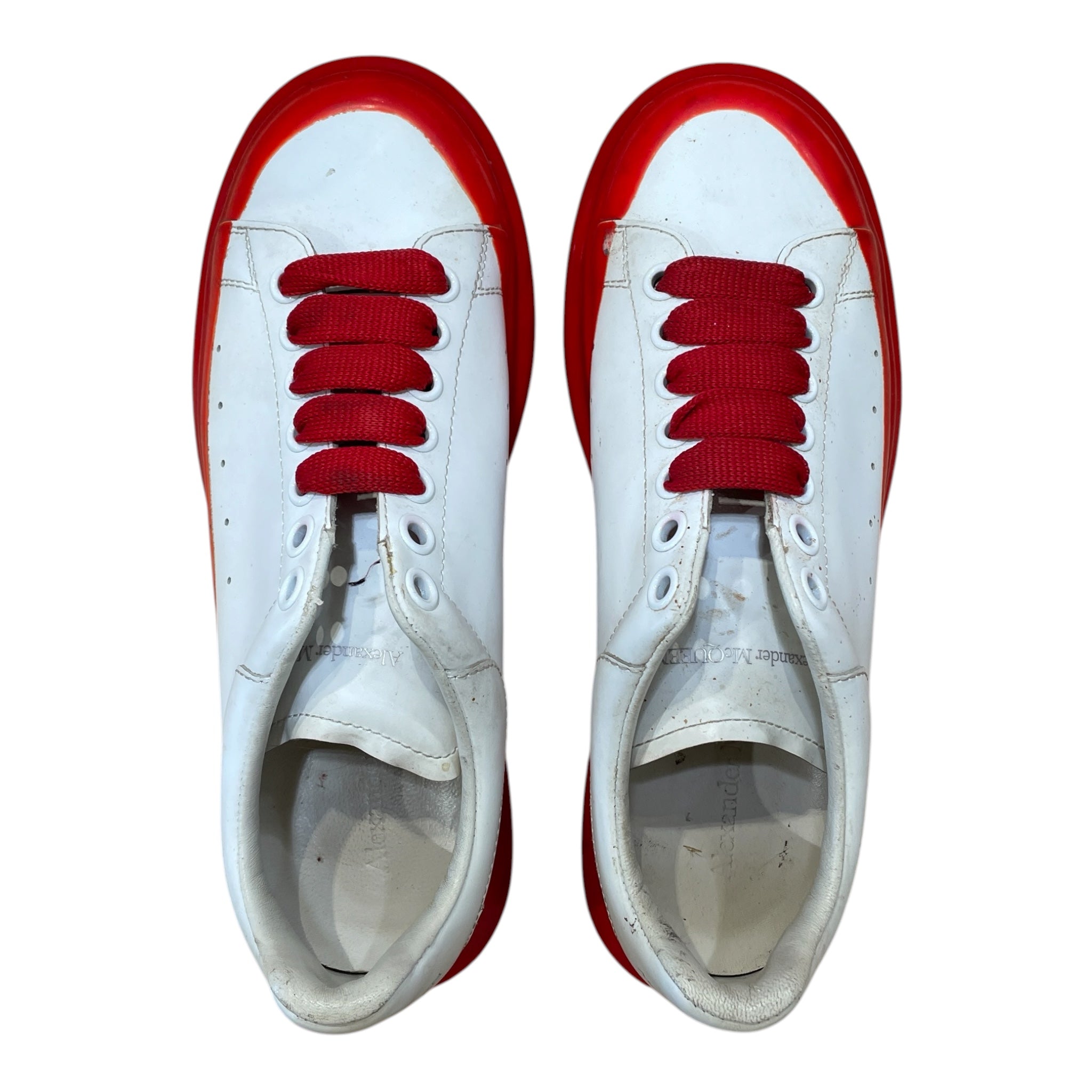 Alexander McQueen/Low-Sneakers/EU 39/WHT/Larry red dipped sole view 3