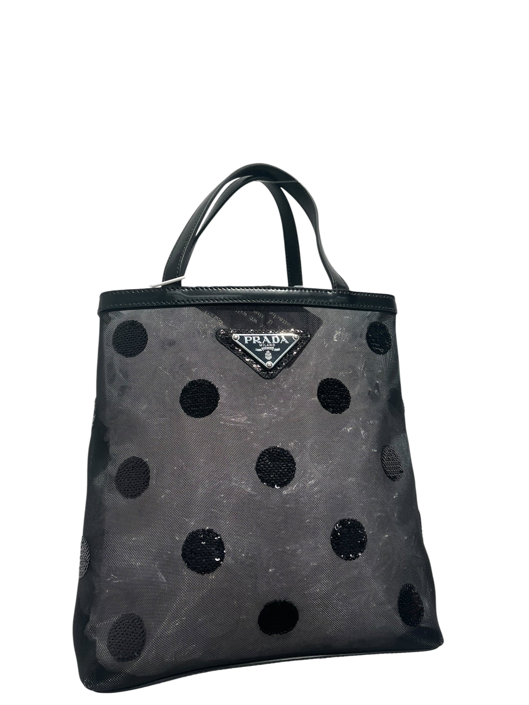 PRADA/Tote Bag/Polka dot/BLK/Polka Dot Mesh Tote view 1