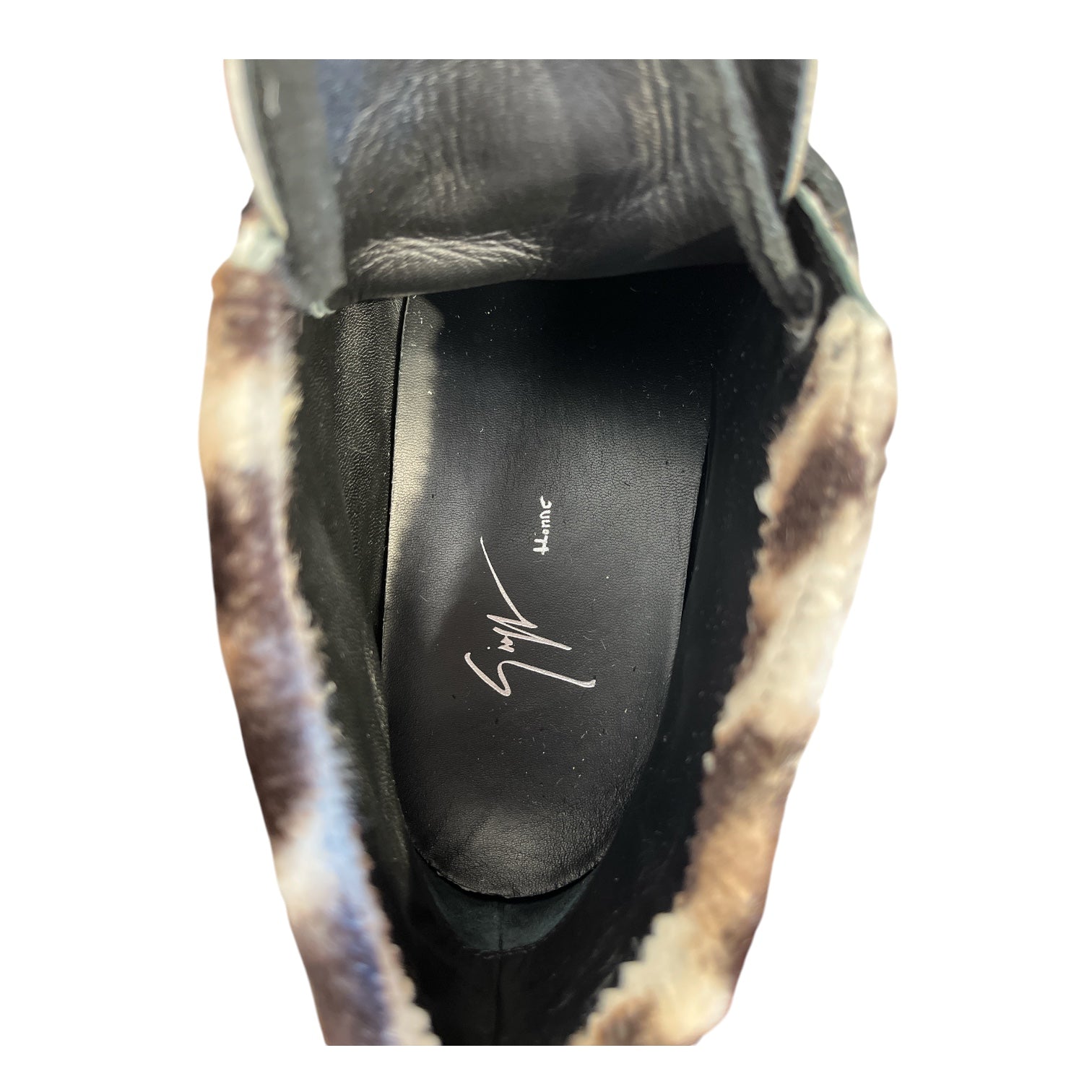 Giuseppe Zanotti/Hi-Sneakers/EU 44/Animal Pattern/Fur/BRW/ view 3