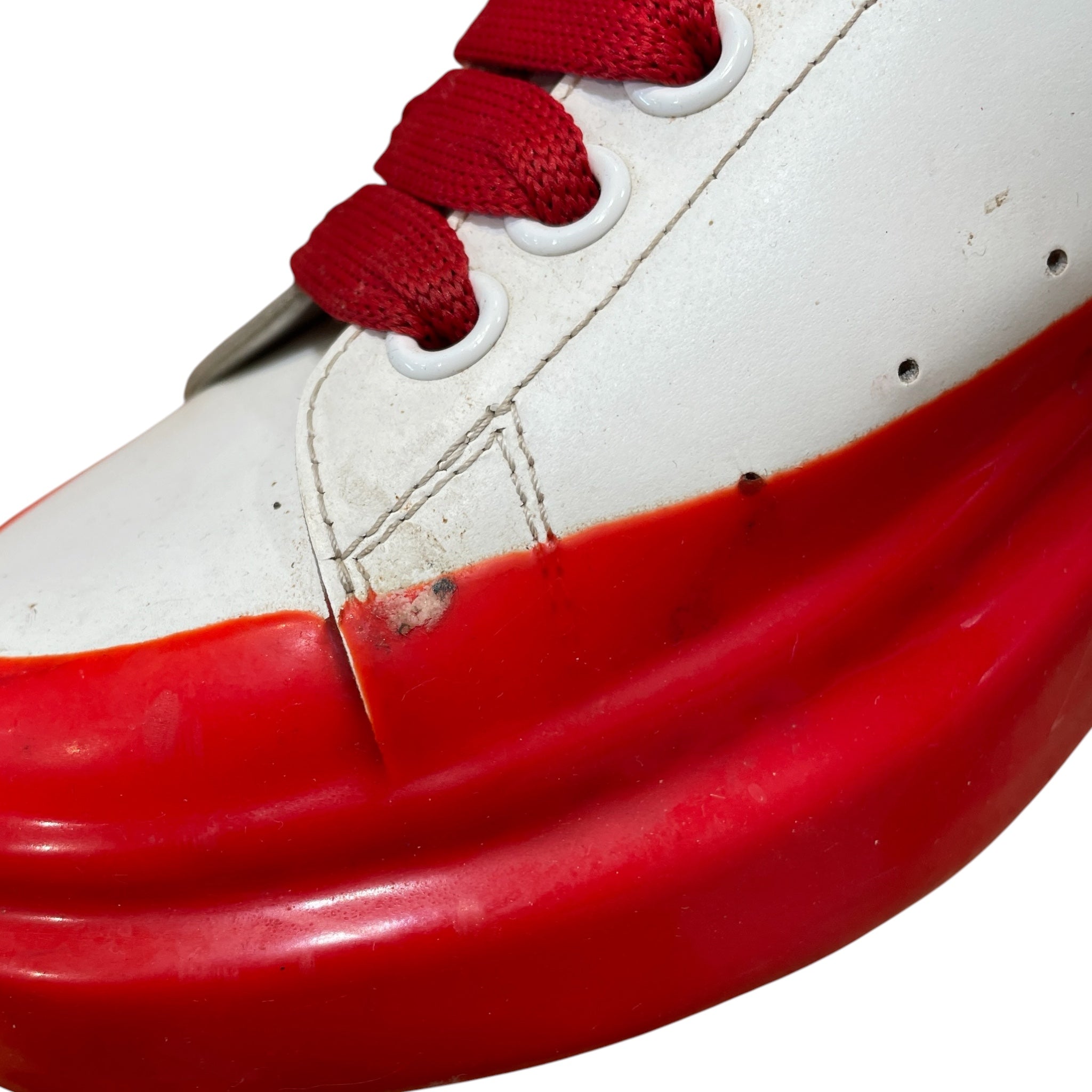 Alexander McQueen/Low-Sneakers/EU 39/WHT/Larry red dipped sole view 8