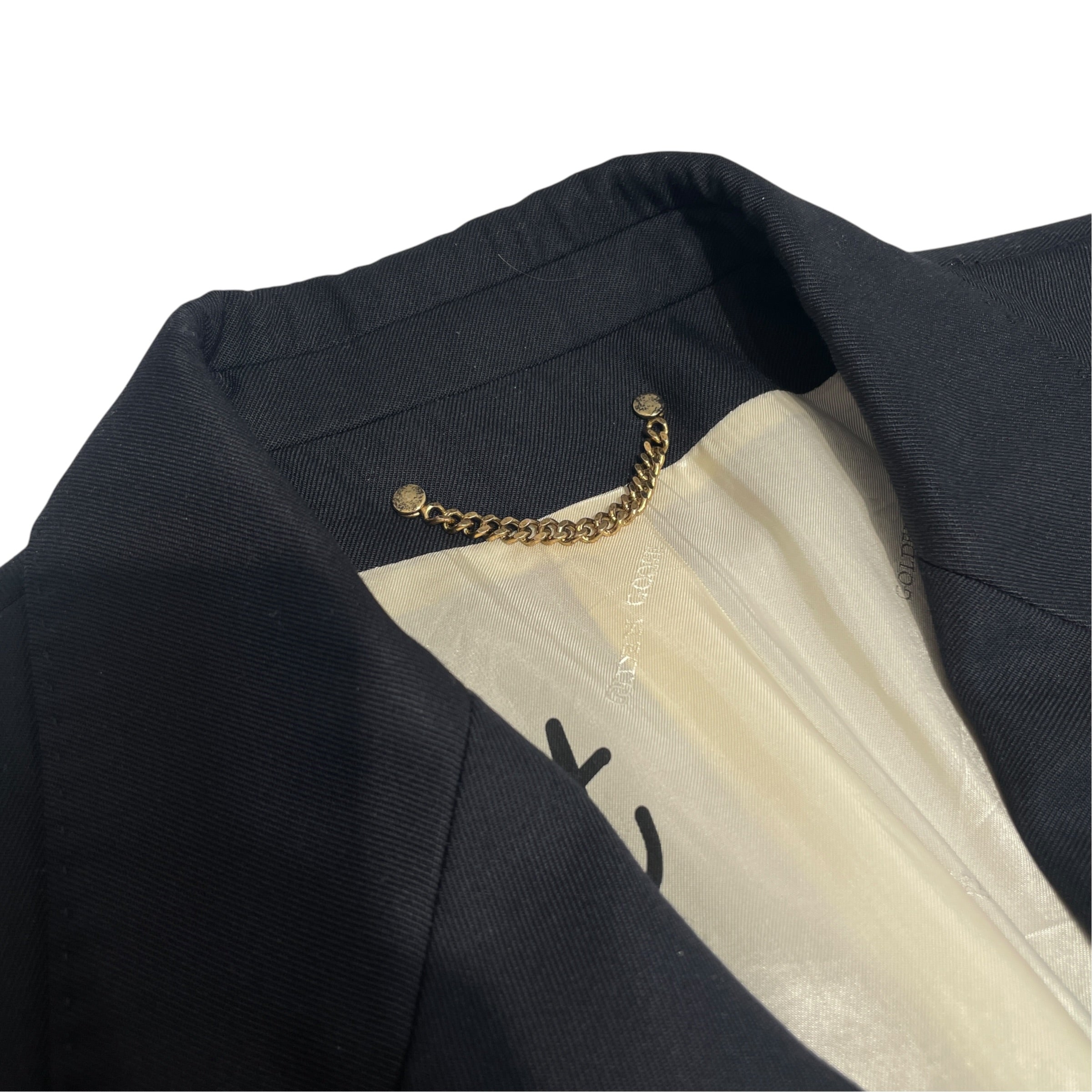 GOLDEN GOOSE/Tailored Jkt/54/Cotton/NVY/Button-up Two Star Blazer view 3