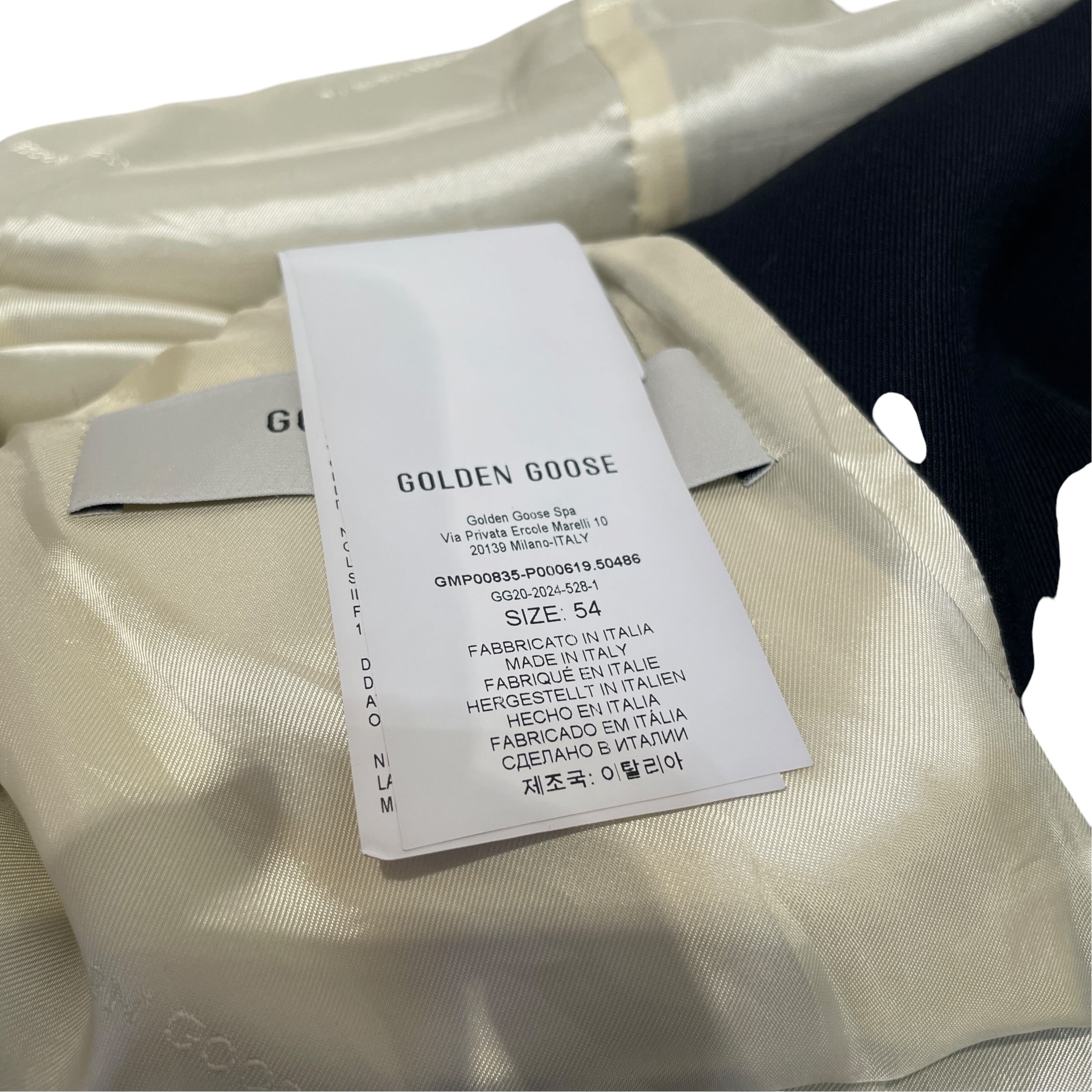 GOLDEN GOOSE/Tailored Jkt/54/Cotton/NVY/Button-up Two Star Blazer view 5