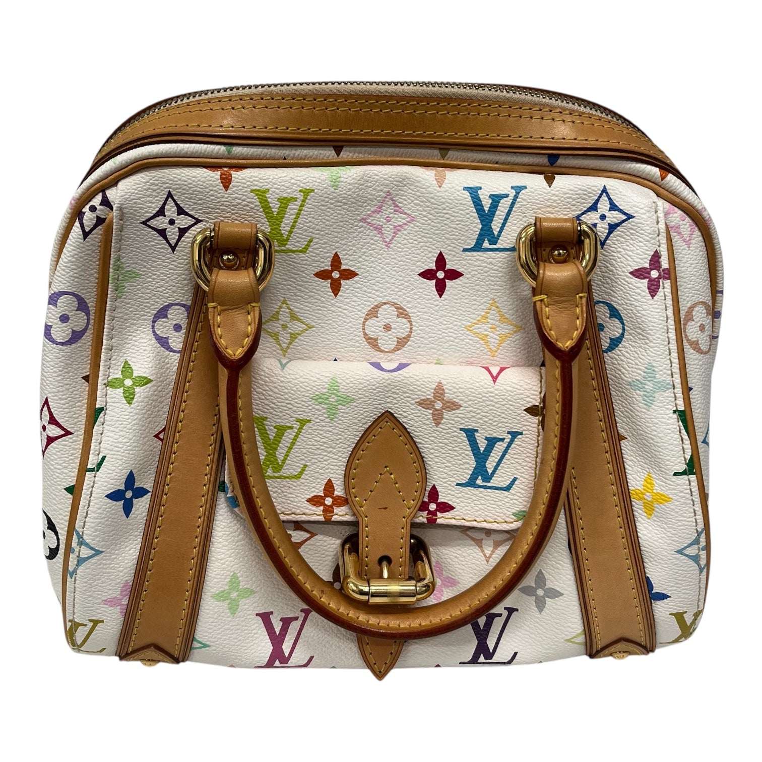 LOUIS VUITTON/Hand Bag/Monogram/Leather/WHT/Priscilla Multico view 1