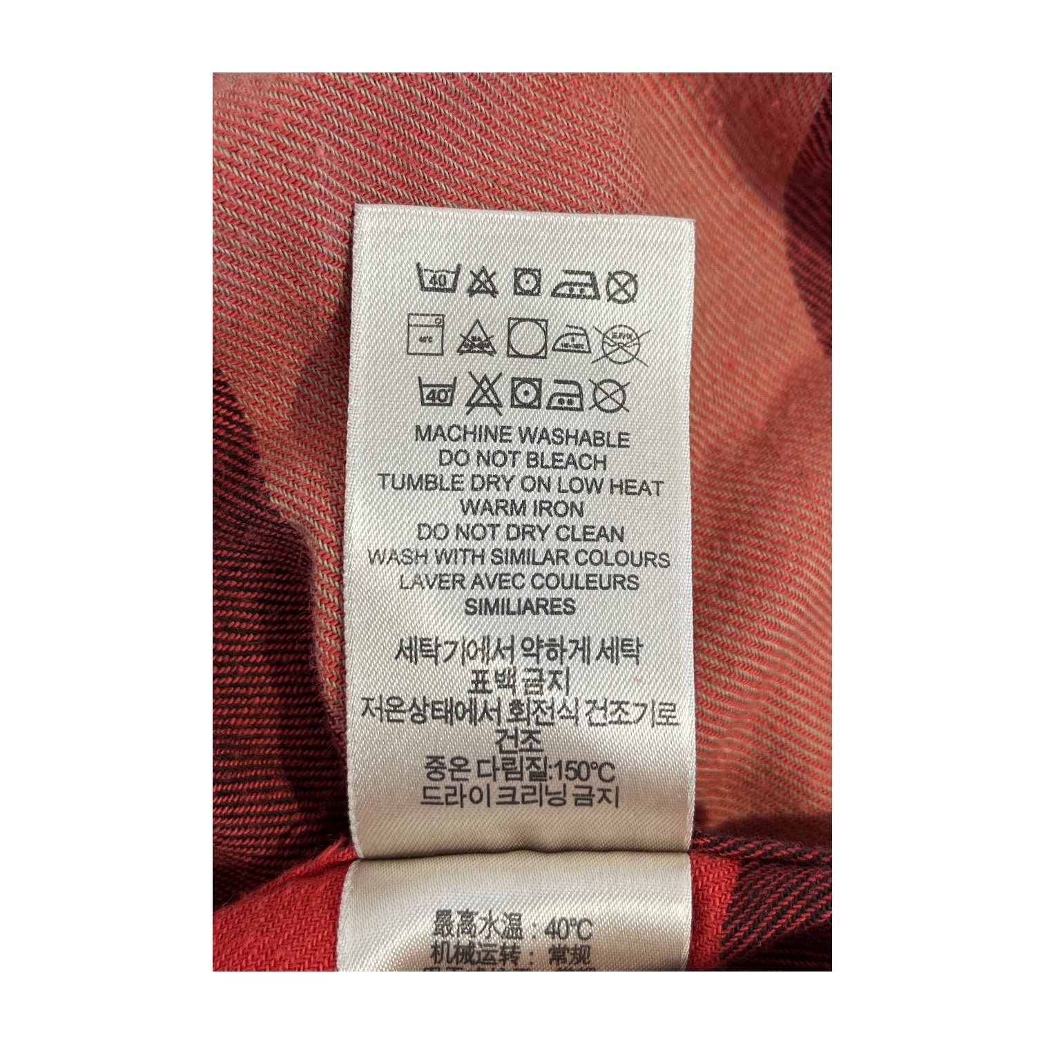 BURBERRY BRIT/LS Shirt/L/Cotton/RED/Plaid/ view 4