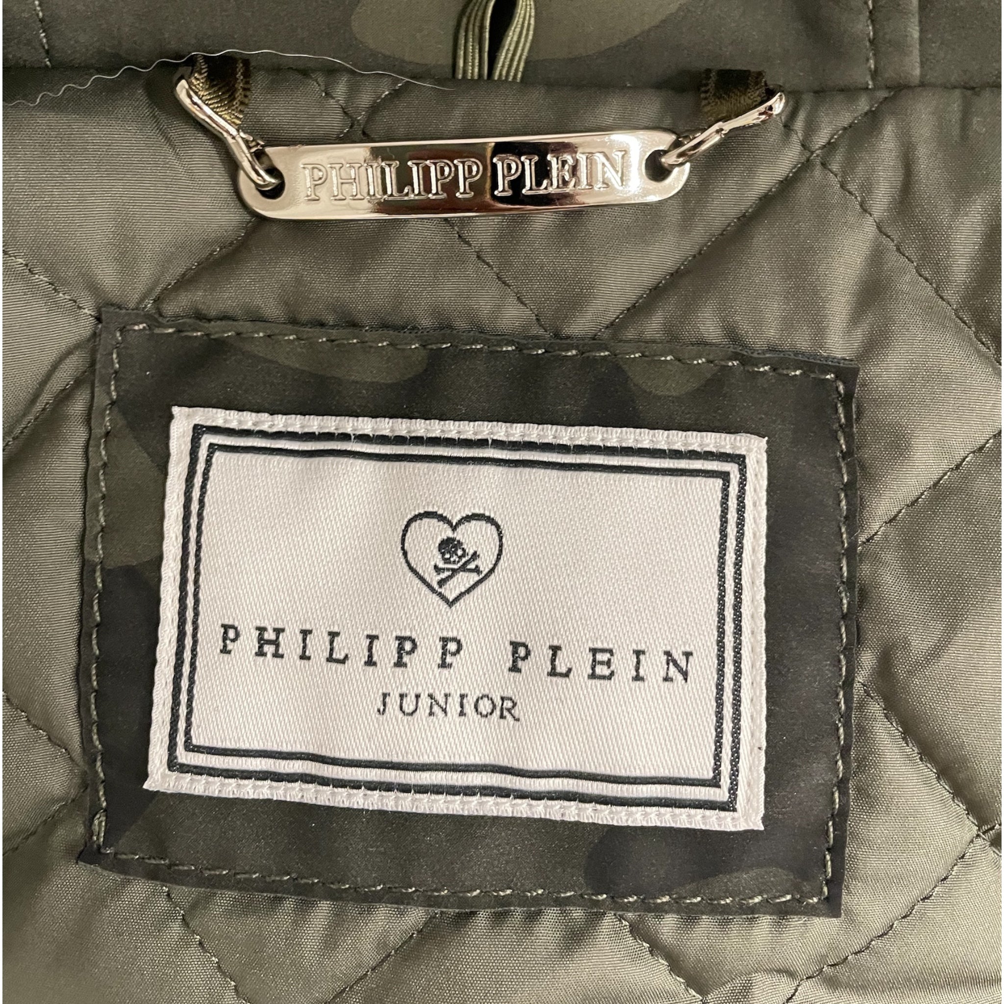 PHILIPP PLEIN/Puffer Jkt/Camouflage/Cotton/GRN/LAMB FUR LINED CAMO SKULL JKT view 4