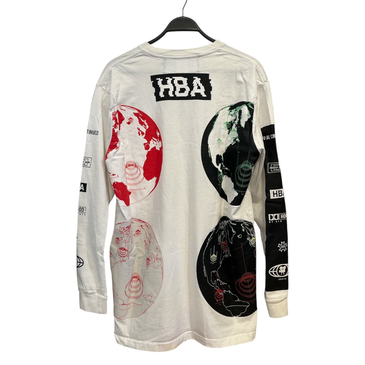 HOOD BY AIR./LS T-Shirt/XL/Cotton/WHT/Graphic/ view 2