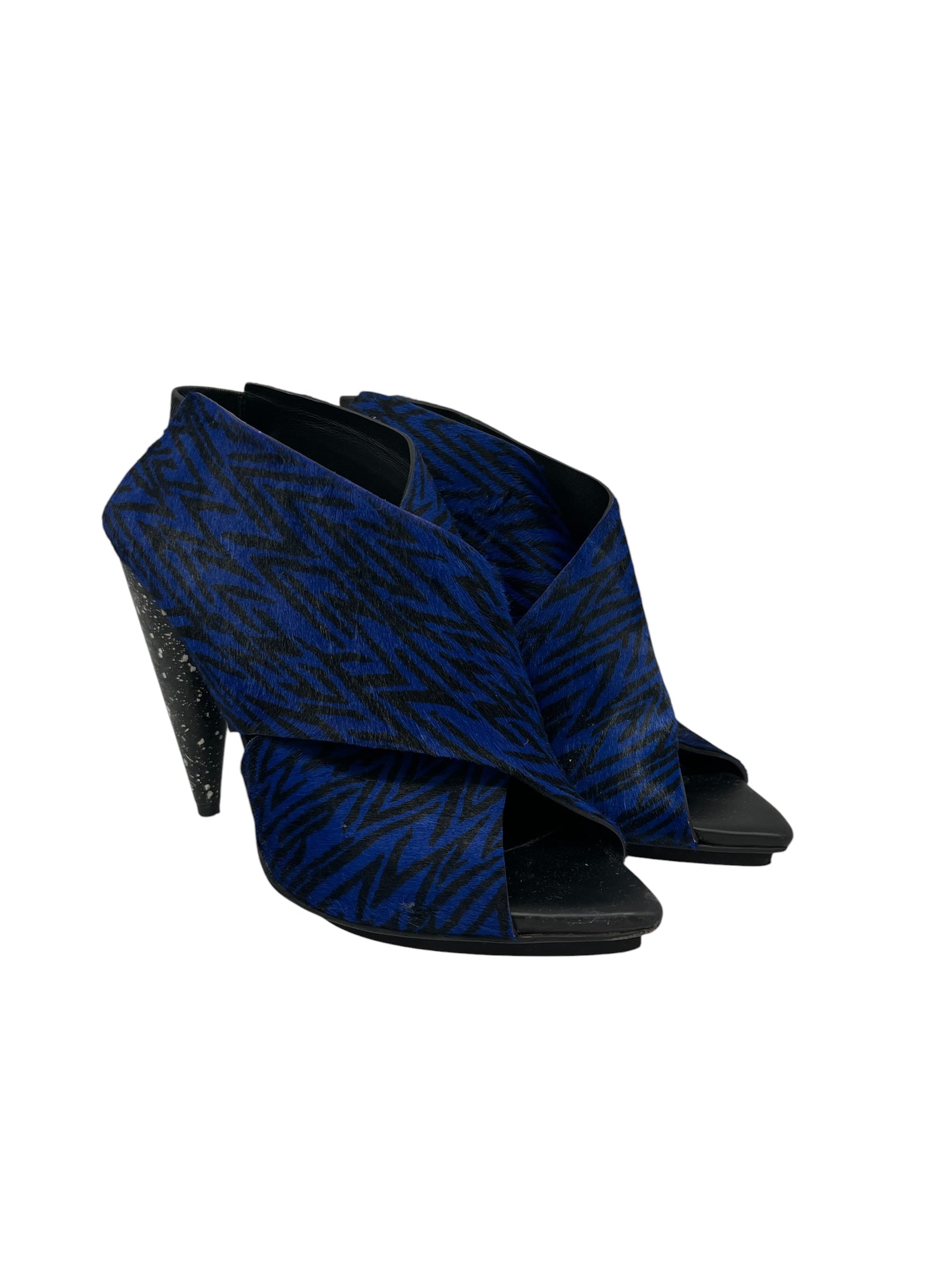 PROENZA SCHOULER/Heels/EU 40/All Over Print/Leather/BLU/PONYHAIR PRINT SPECKLED HEEL view 1