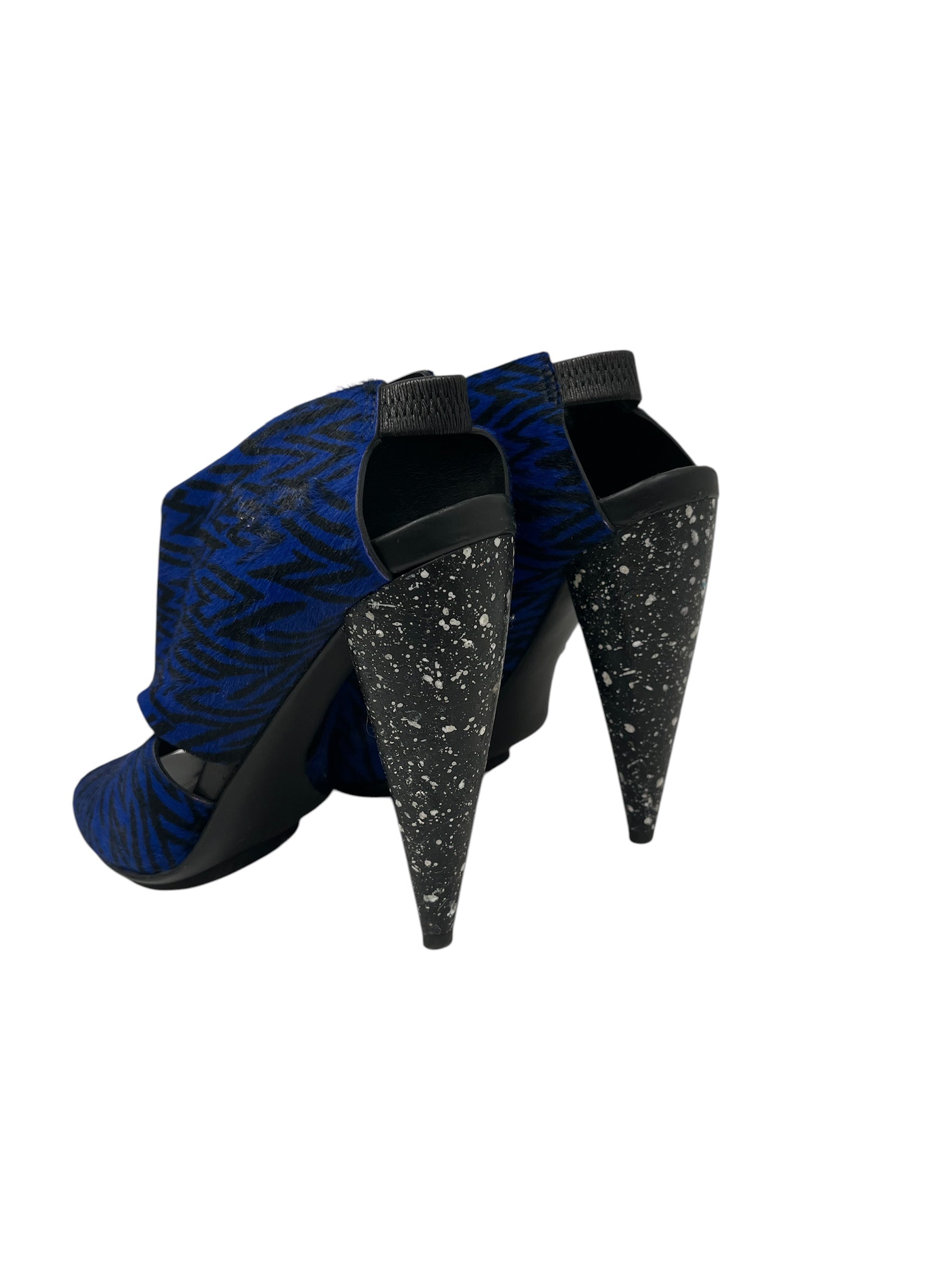 PROENZA SCHOULER/Heels/EU 40/All Over Print/Leather/BLU/PONYHAIR PRINT SPECKLED HEEL view 2
