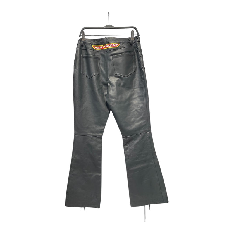 NIKE/CACTUS JACK/Bootcut Pants/M/Faux Leather/GRY/LACE UP