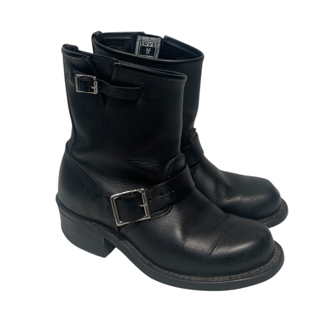FRYE/Biker Boots/US 5.5/Leather/BLK/biker view 1
