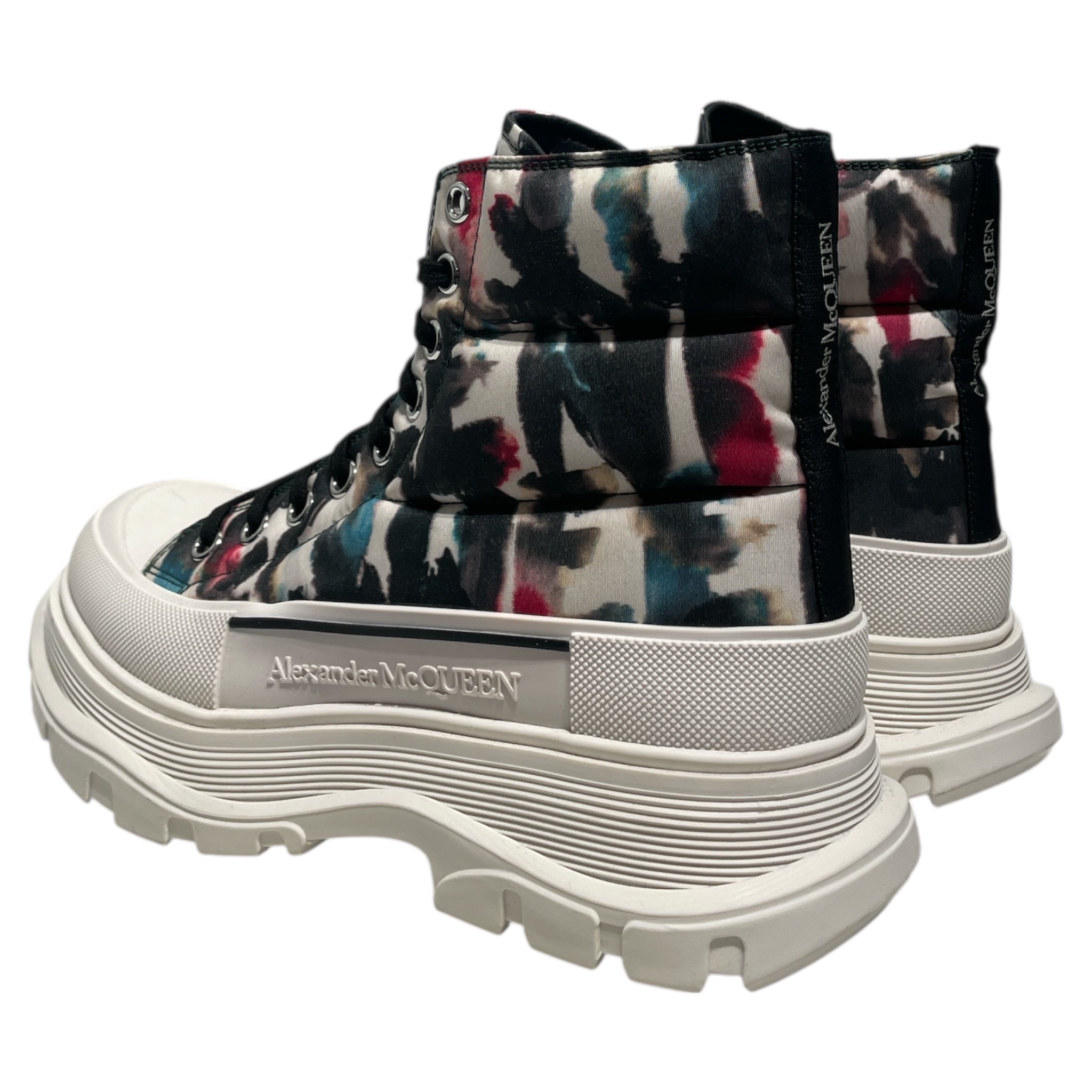 Alexander McQueen/Boots/EU 41/Cotton/WHT/watercolor boots view 2