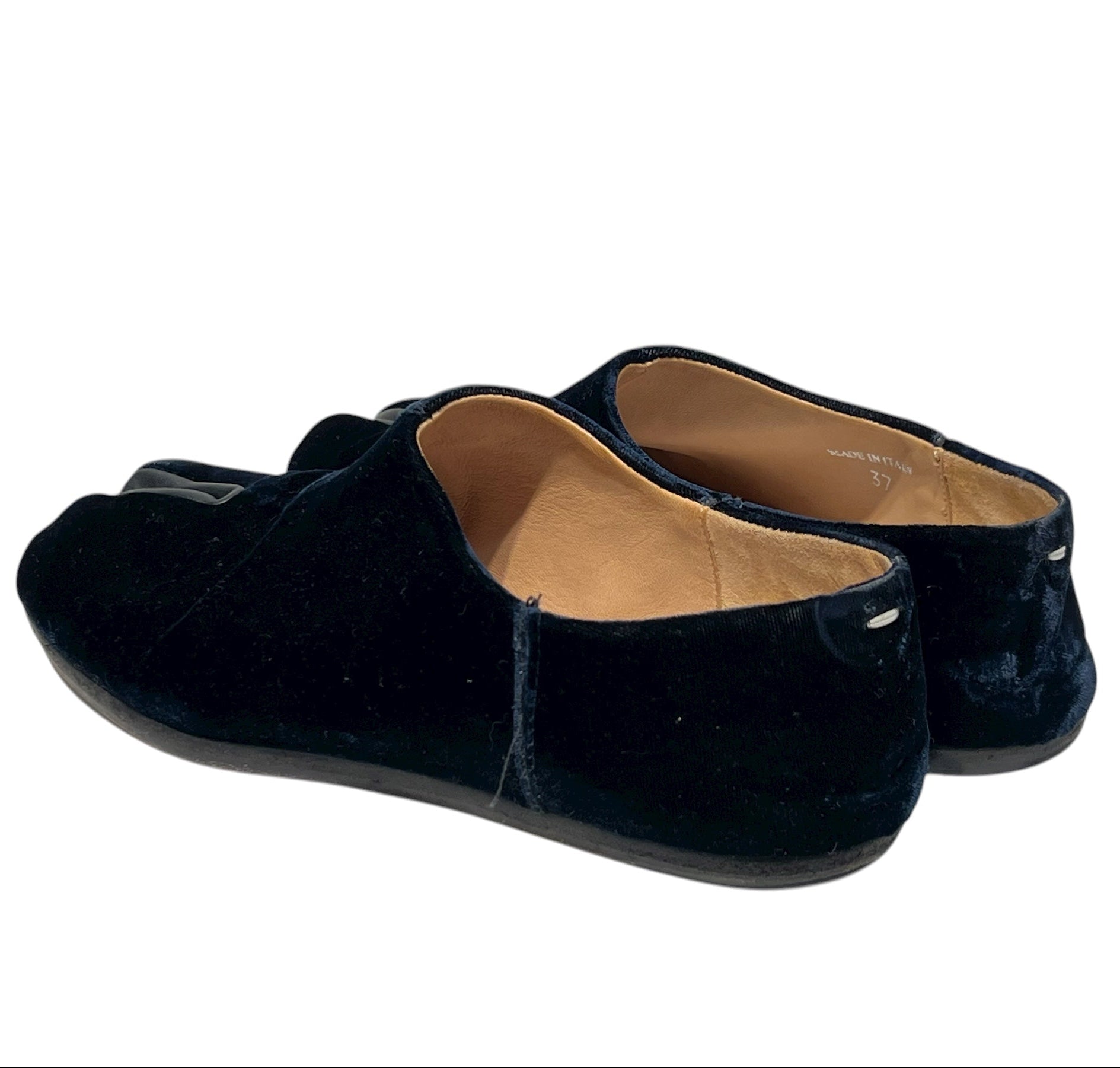 Maison Margiela/Flat Shoes/NVY/TABI FLATS, VELVET DRK BLU view 2